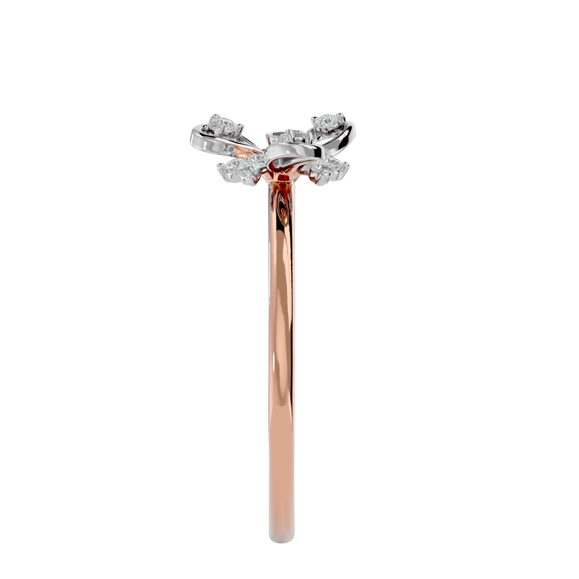 Light Minimalist Diamond Ring Earrings Pendant Set 3D print model_34