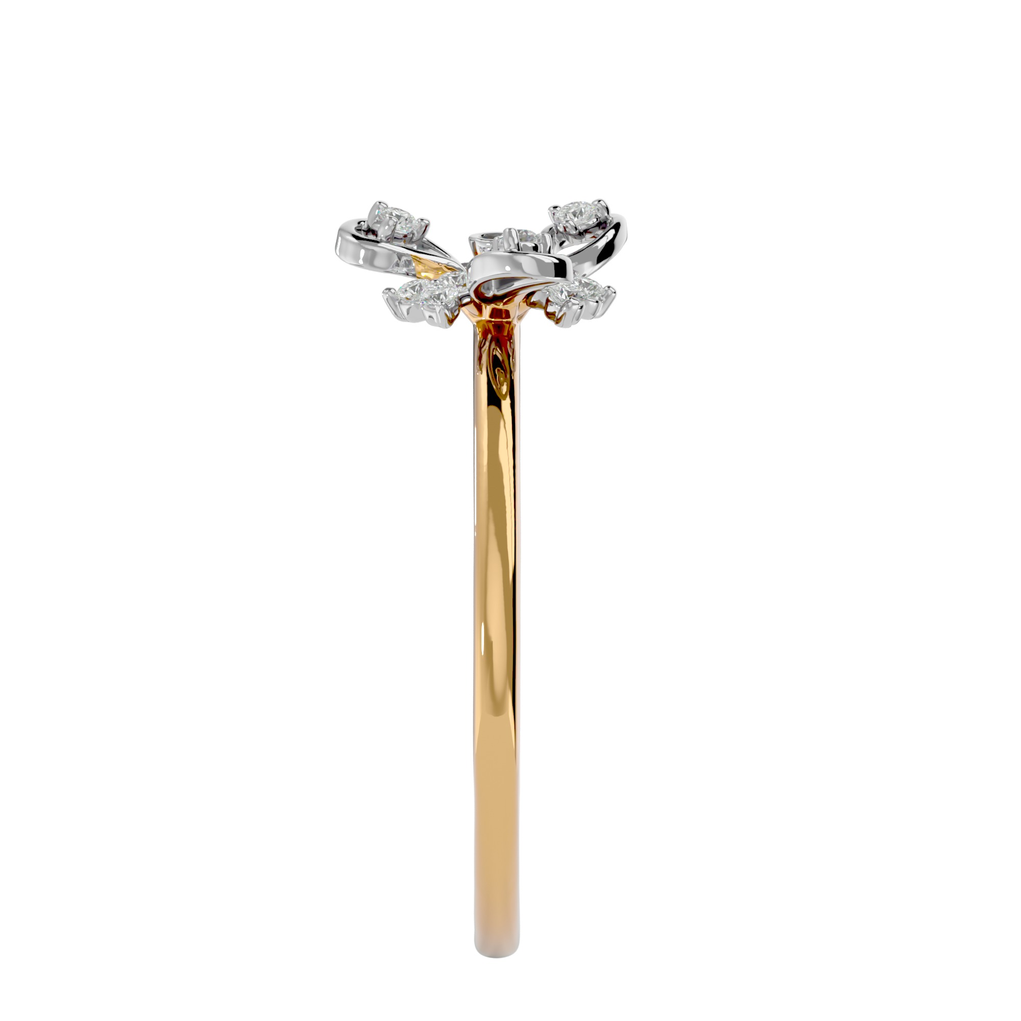 Light Minimalist Diamond Ring Earrings Pendant Set 3D print model_31