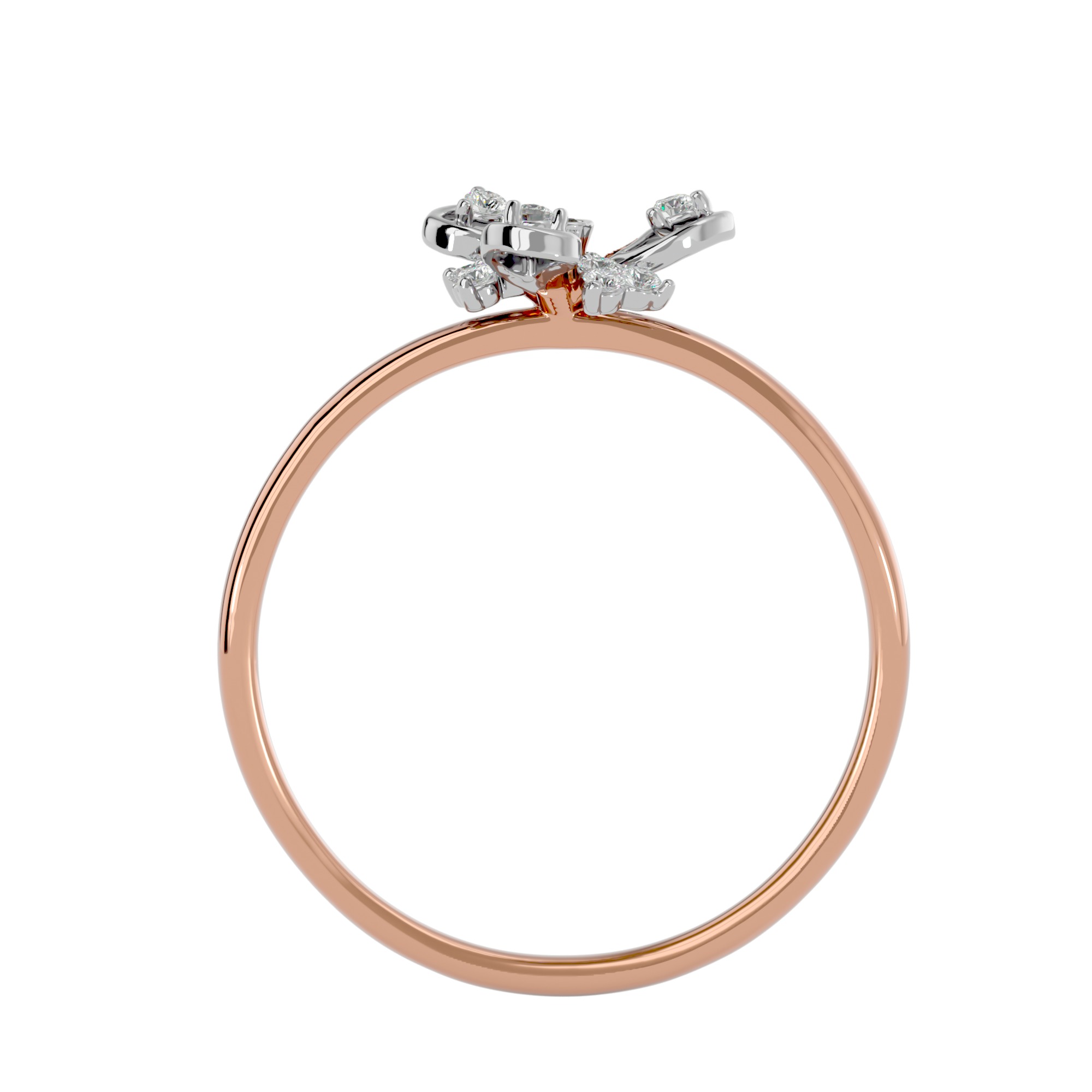 Light Minimalist Diamond Ring Earrings Pendant Set 3D print model_28