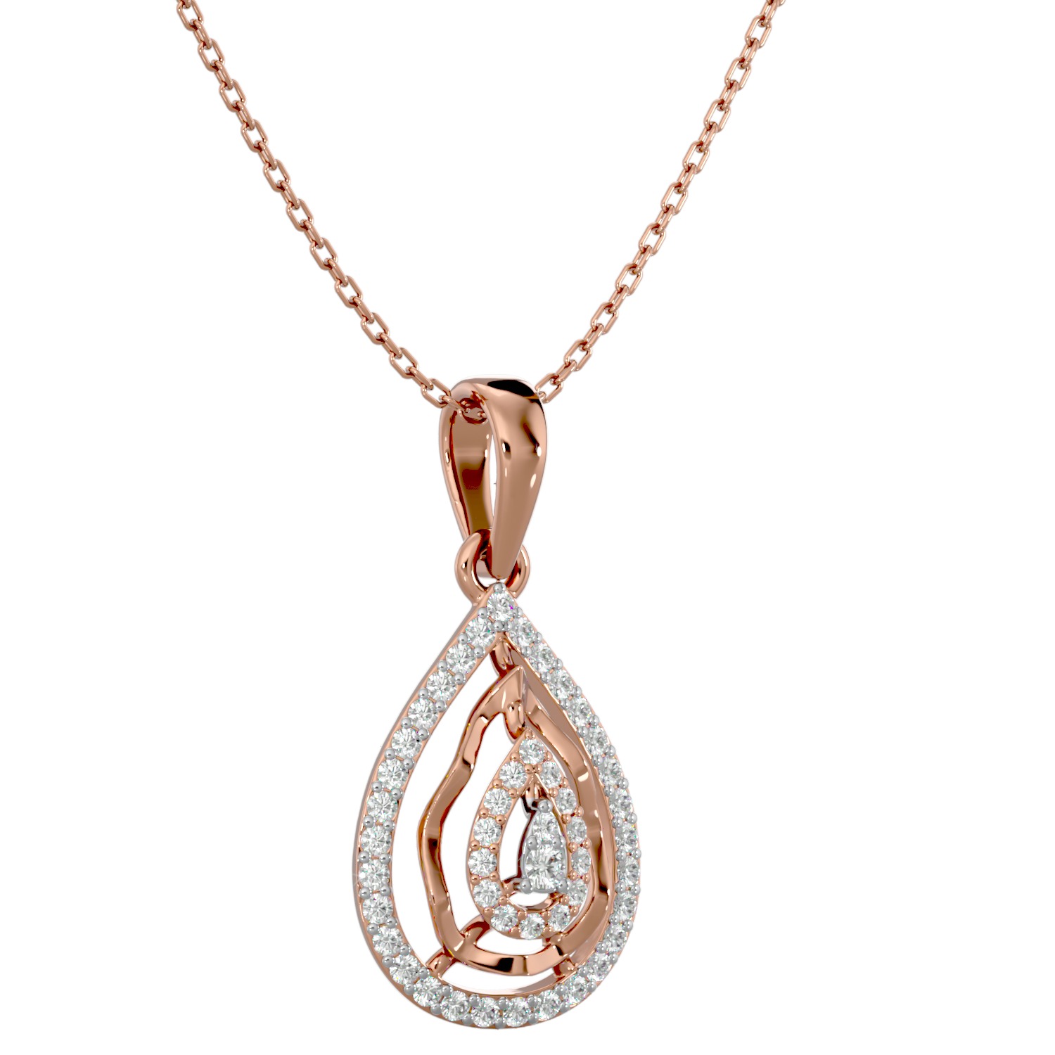 Light Minimalist Diamond Ring Earrings Pendant Set 3D print model_27