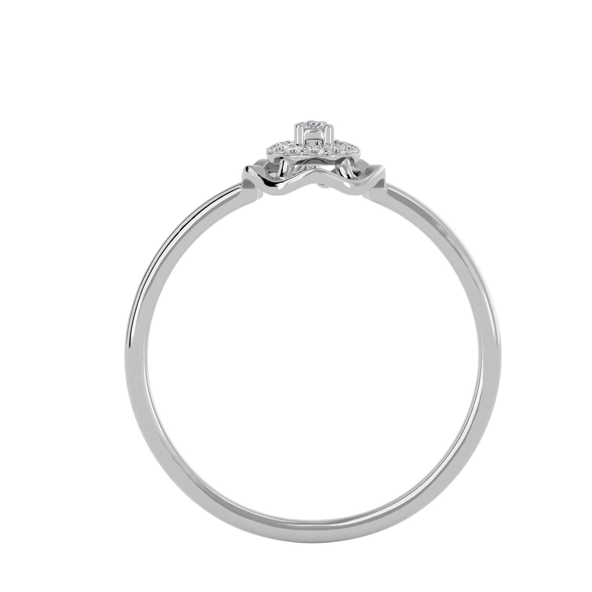 Light Minimalist Diamond Ring Earrings Pendant Set 3D print model_22