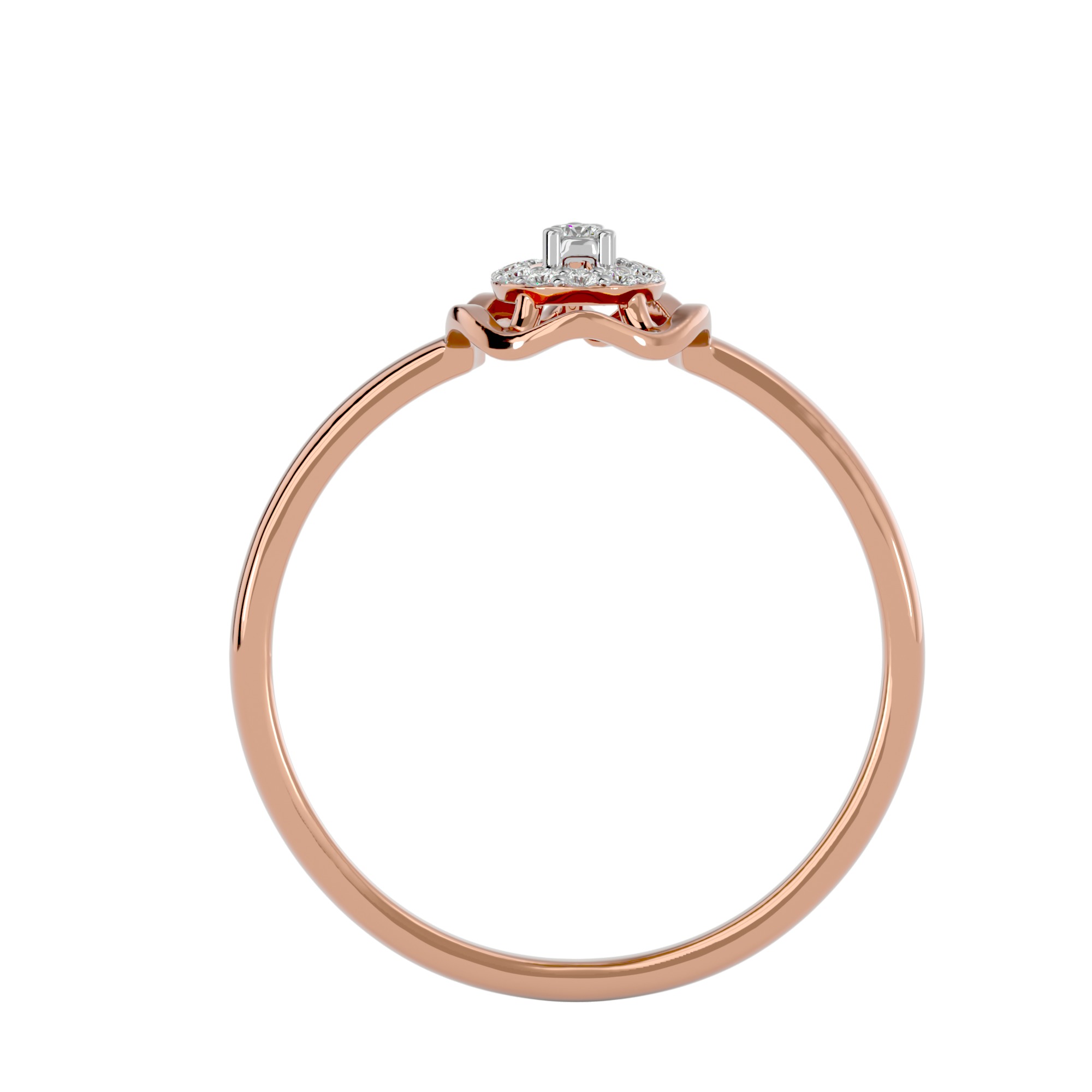 Light Minimalist Diamond Ring Earrings Pendant Set 3D print model_28