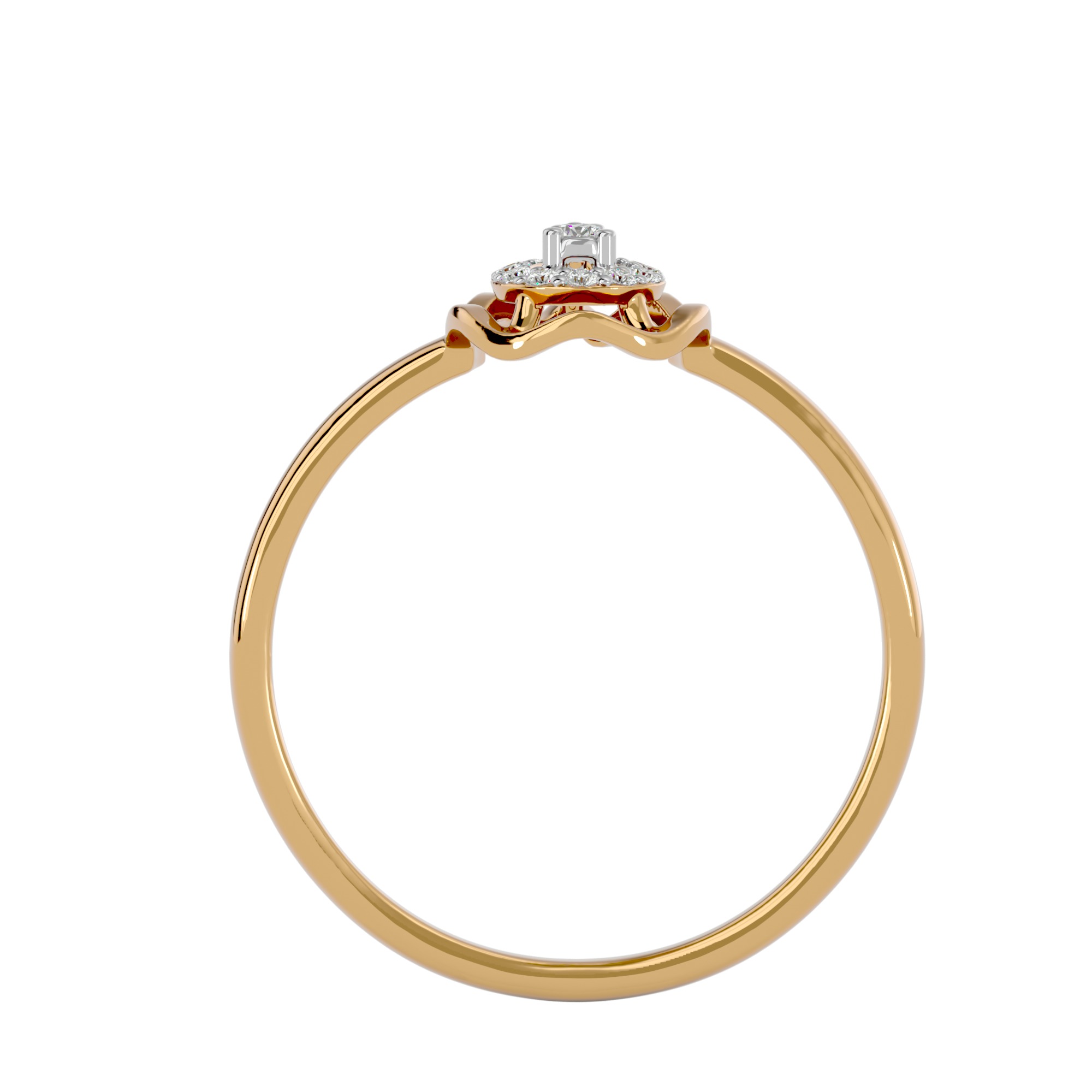 Light Minimalist Diamond Ring Earrings Pendant Set 3D print model_24