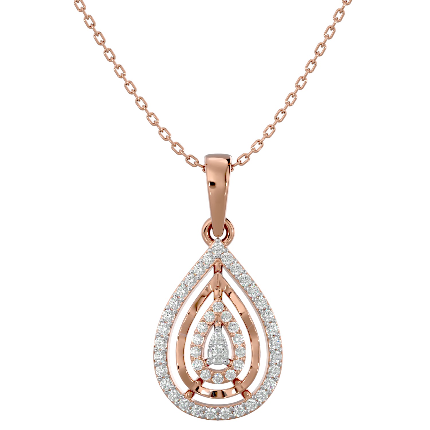 Light Minimalist Diamond Ring Earrings Pendant Set 3D print model_2