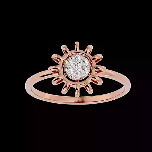 Light Minimalist Diamond Ring Earrings Pendant Set