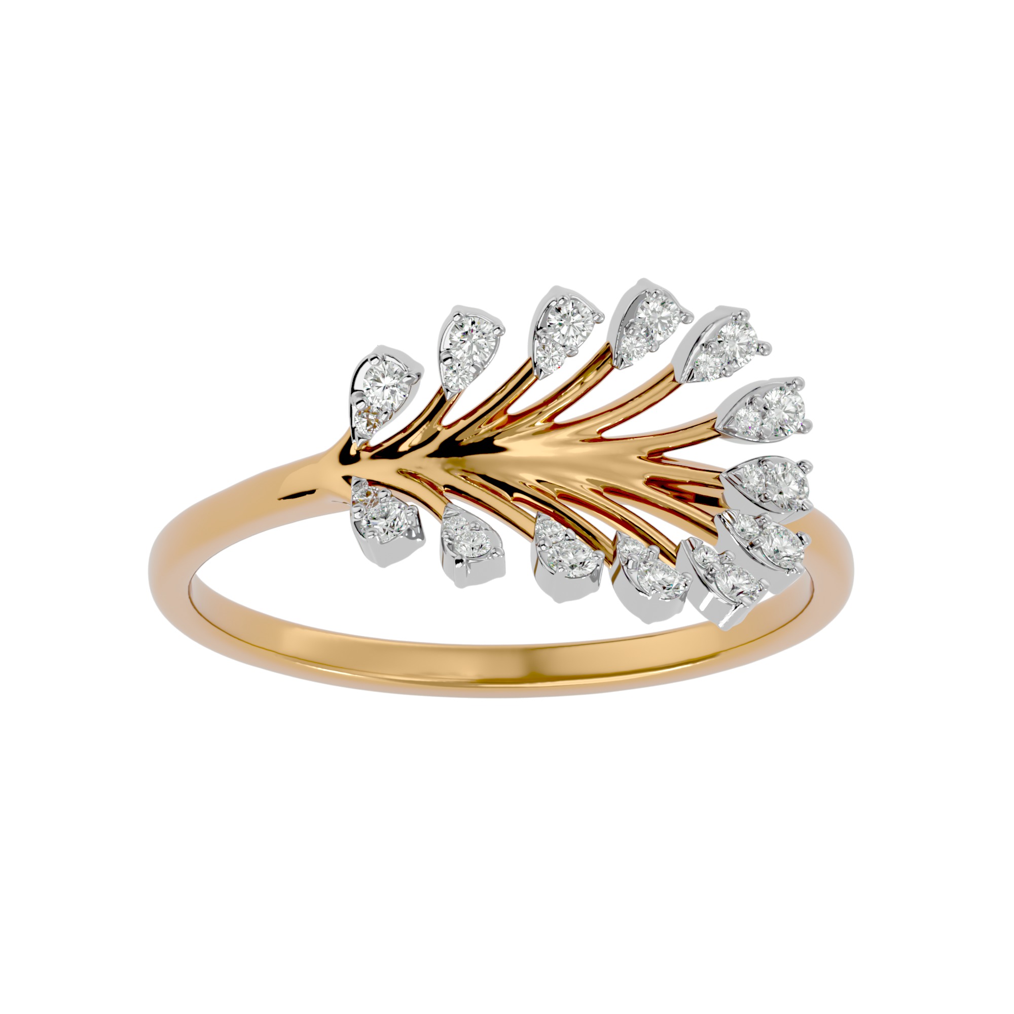 Light Minimalist Diamond Ring Earrings Pendant Set 3D print model_9