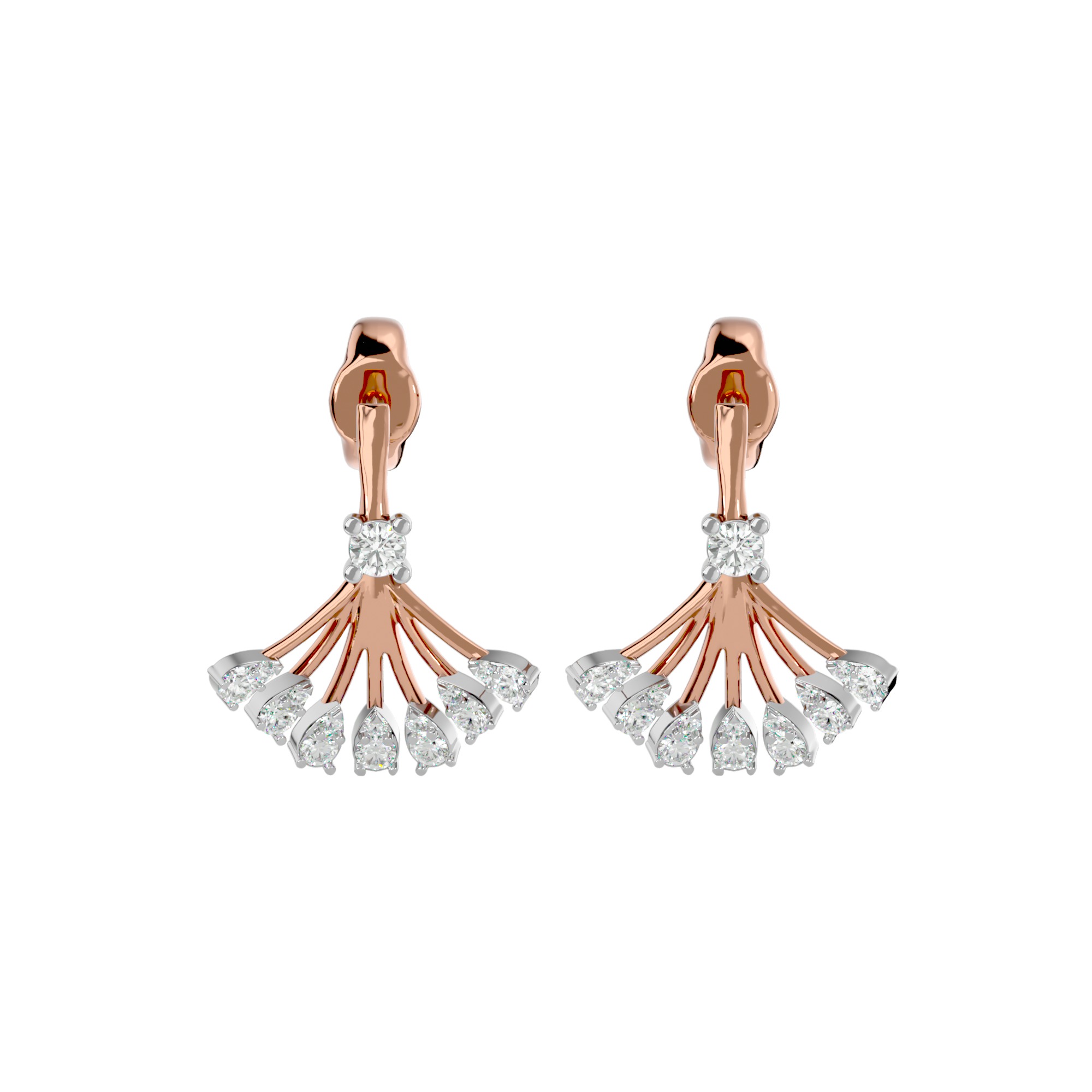 Light Minimalist Diamond Ring Earrings Pendant Set 3D print model_1