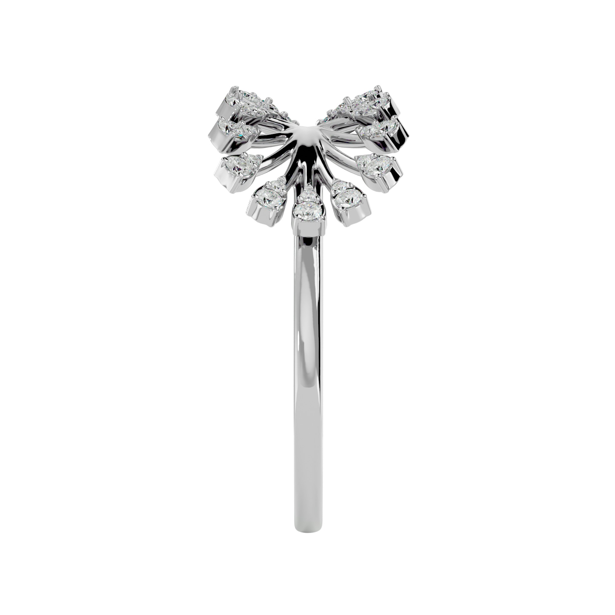 Light Minimalist Diamond Ring Earrings Pendant Set 3D print model_37