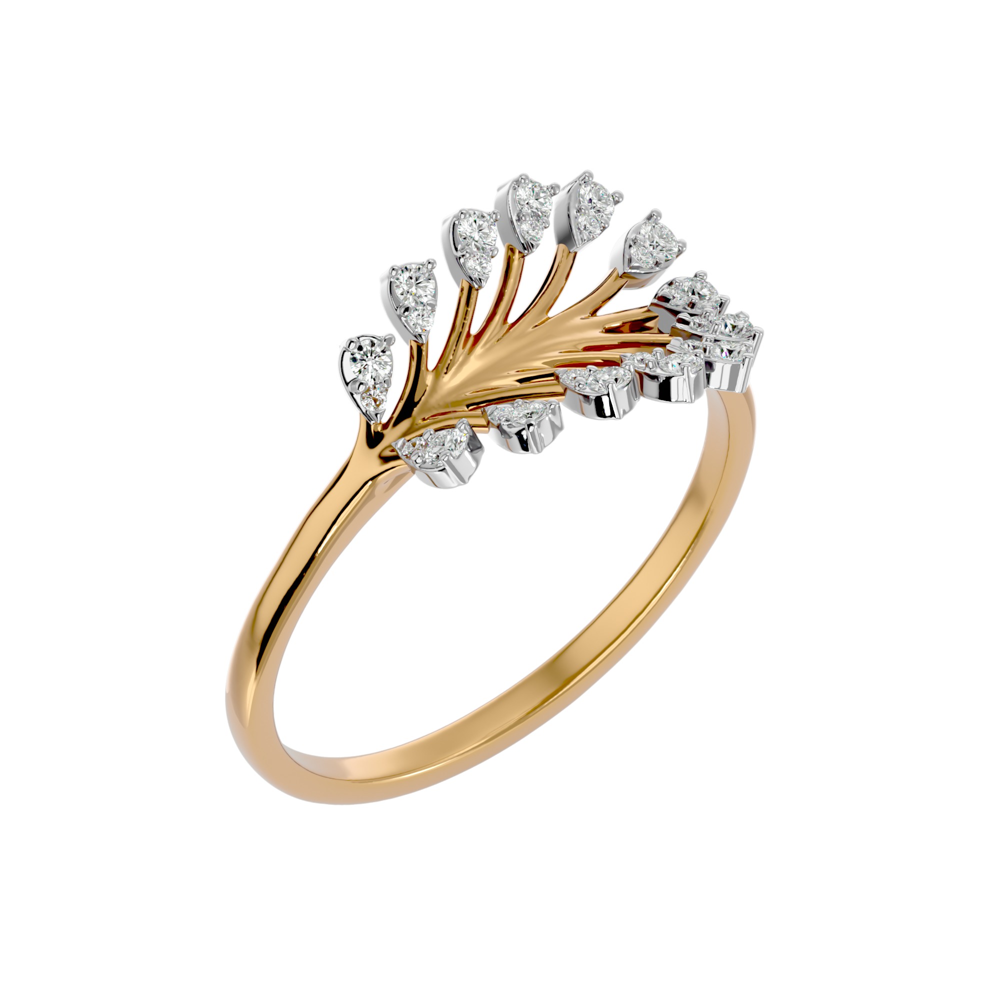 Light Minimalist Diamond Ring Earrings Pendant Set 3D print model_15