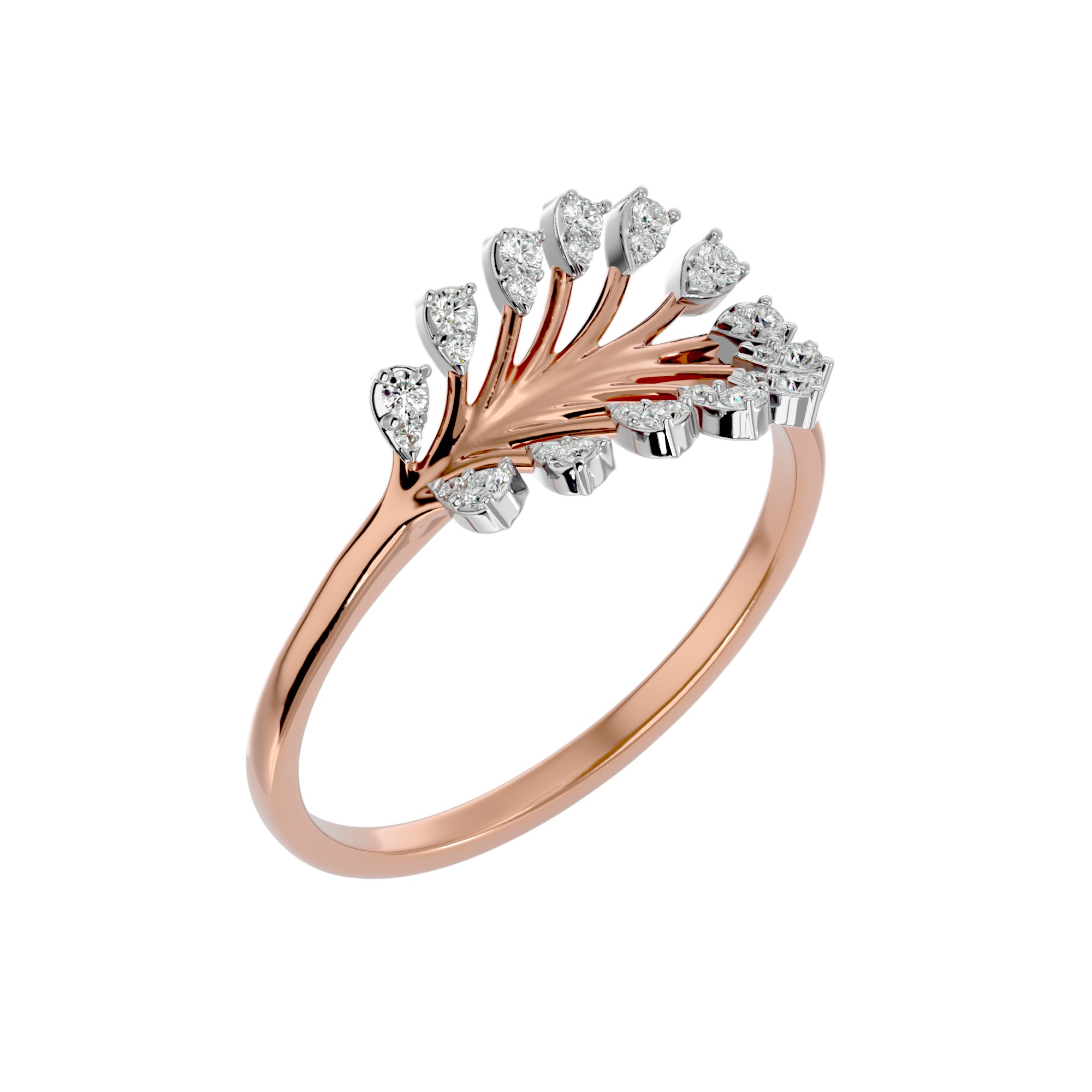 Light Minimalist Diamond Ring Earrings Pendant Set 3D print model_16