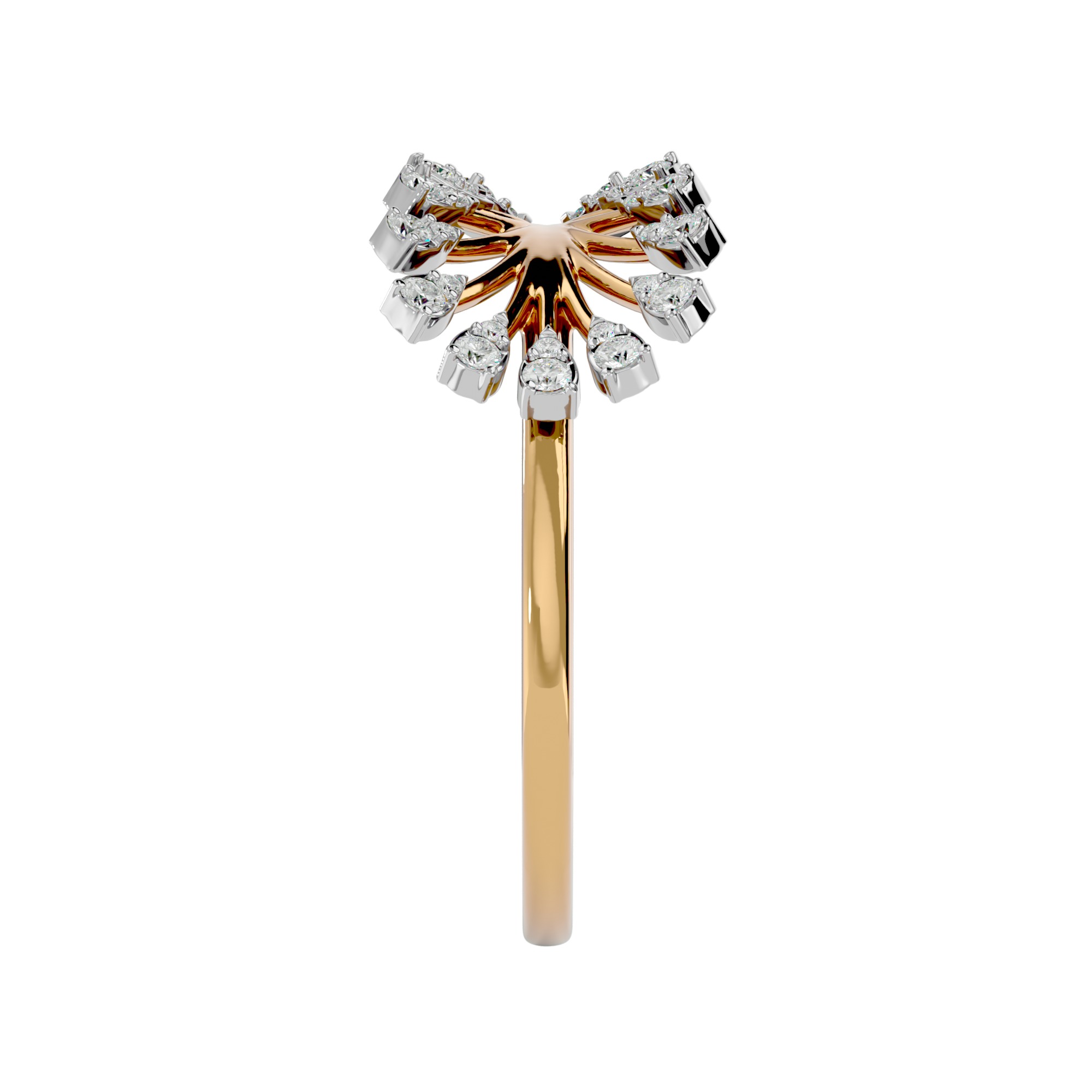 Light Minimalist Diamond Ring Earrings Pendant Set 3D print model_31