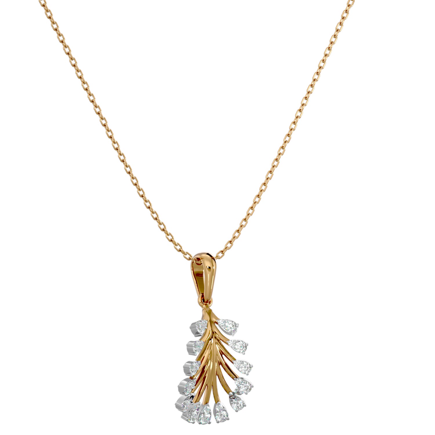 Light Minimalist Diamond Ring Earrings Pendant Set 3D print model_25