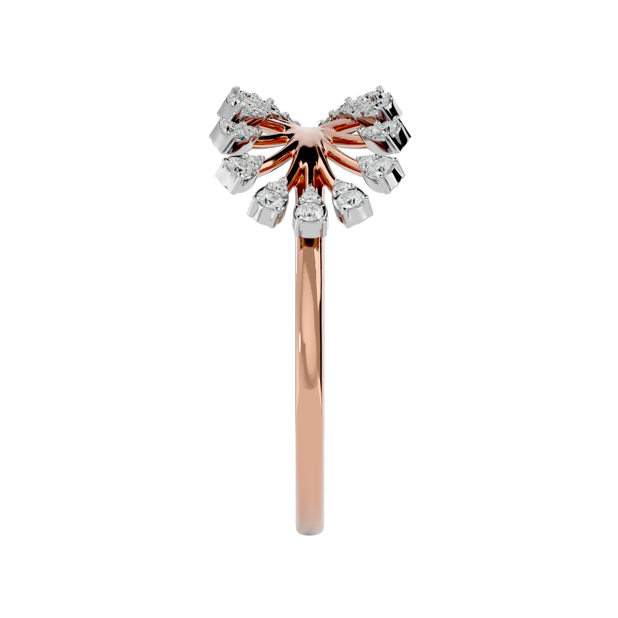 Light Minimalist Diamond Ring Earrings Pendant Set 3D print model_34