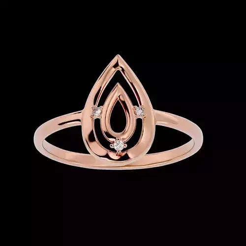 Light Minimalist Diamond Ring Earrings Pendant Set