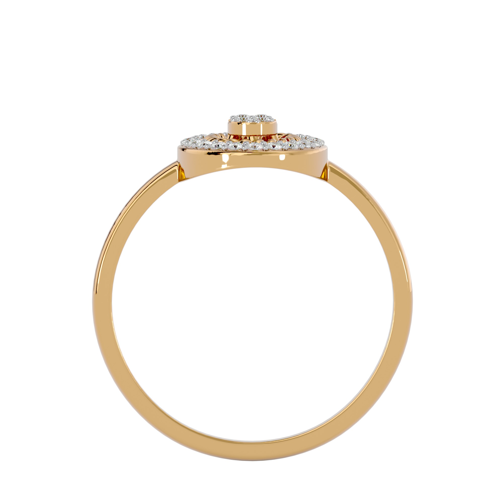 Light Minimalist Diamond Ring Earrings Pendant Set 3D print model_25