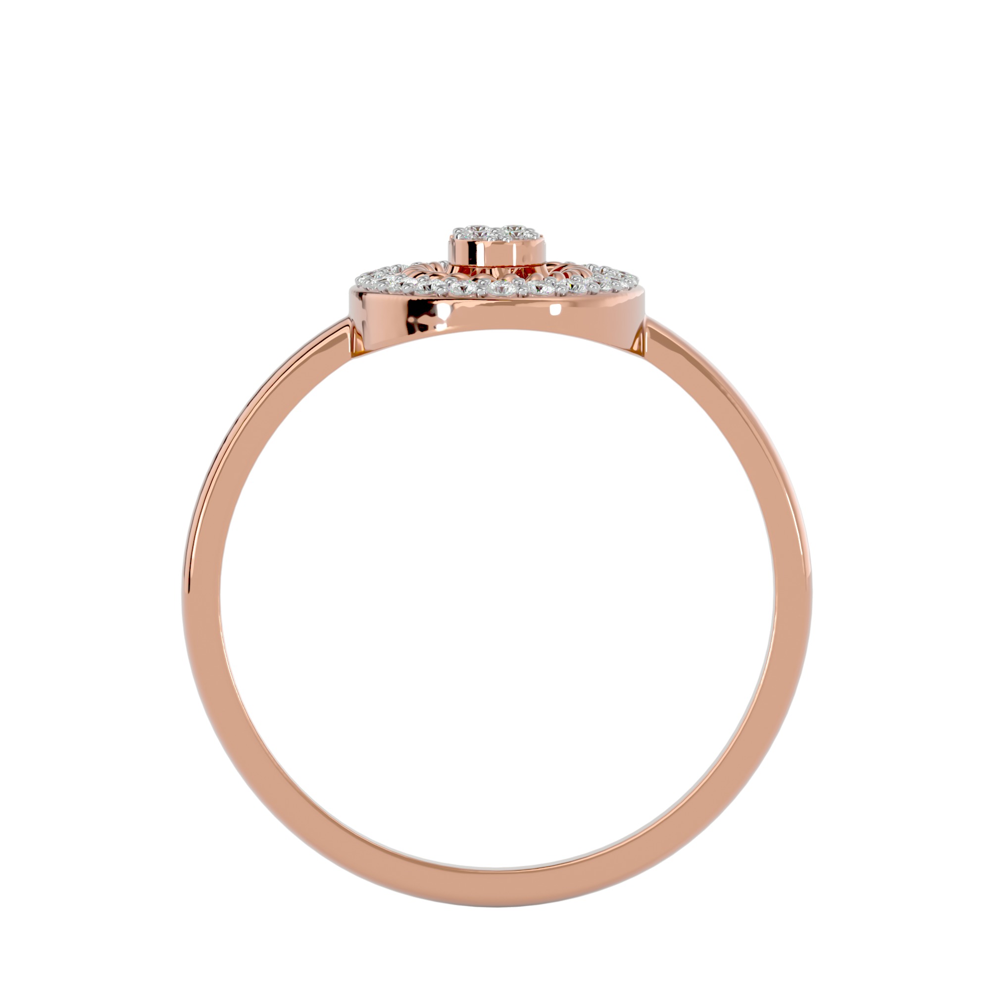 Light Minimalist Diamond Ring Earrings Pendant Set 3D print model_28