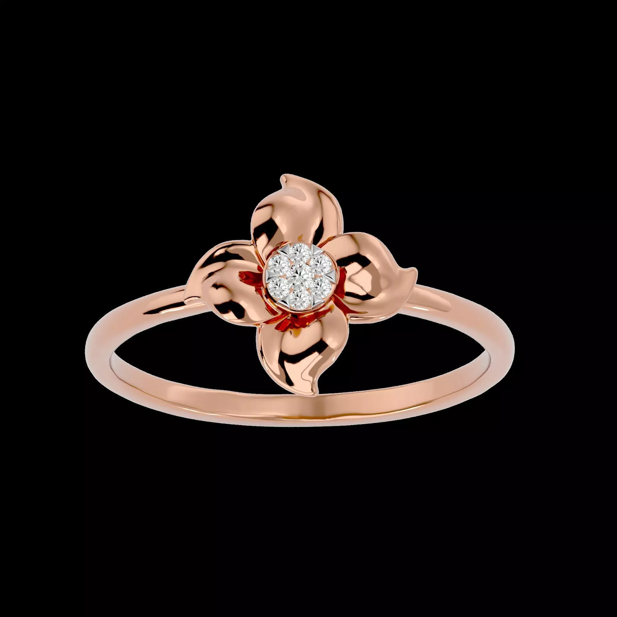 Light Minimalist Diamond Ring Earrings Pendant Set 3D print model