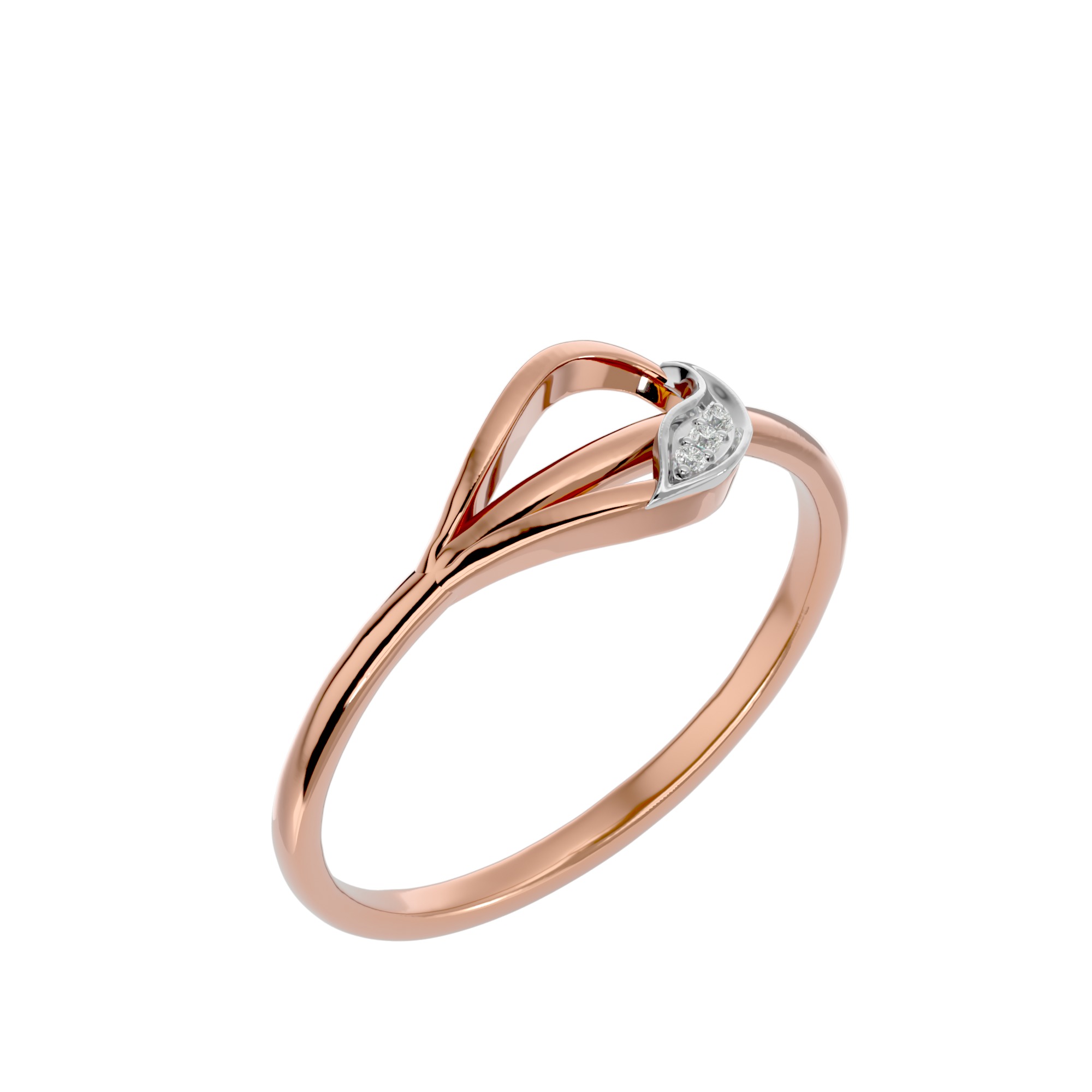 Light Minimalist Diamond Ring Earrings Pendant Set 3D print model_15