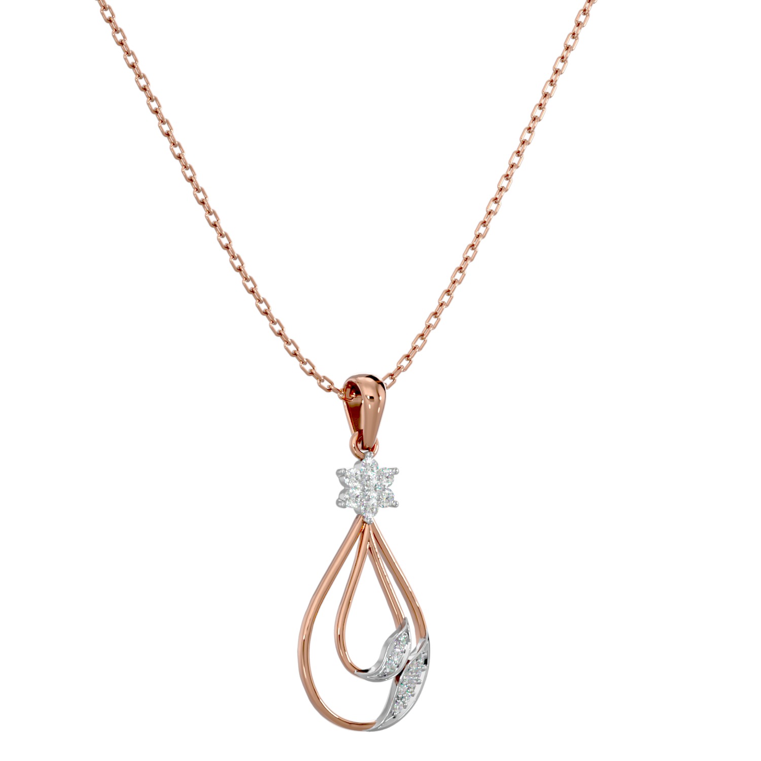 Light Minimalist Diamond Ring Earrings Pendant Set 3D print model_27