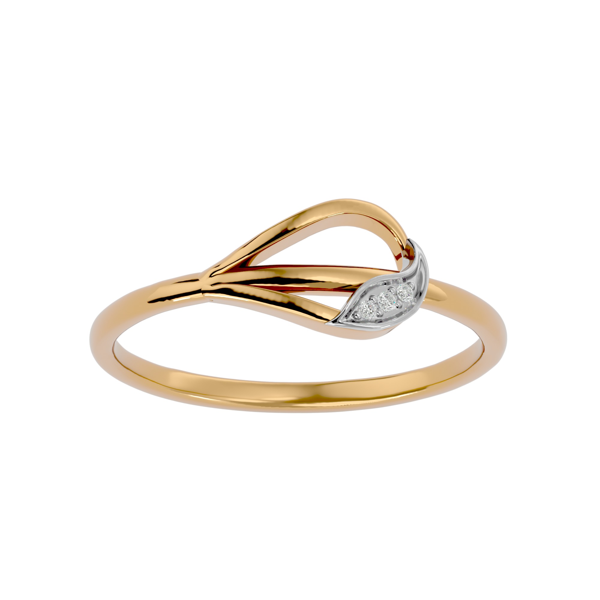 Light Minimalist Diamond Ring Earrings Pendant Set 3D print model_7