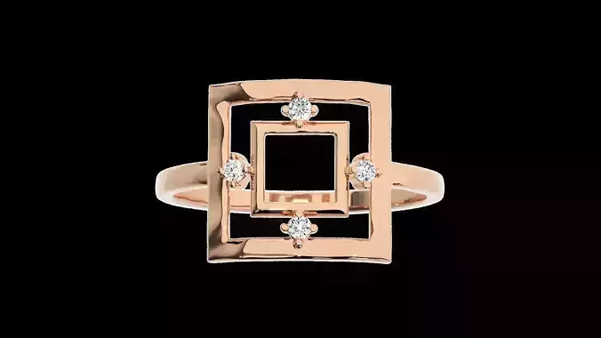 Light Minimalist Diamond Ring Earrings Pendant Set