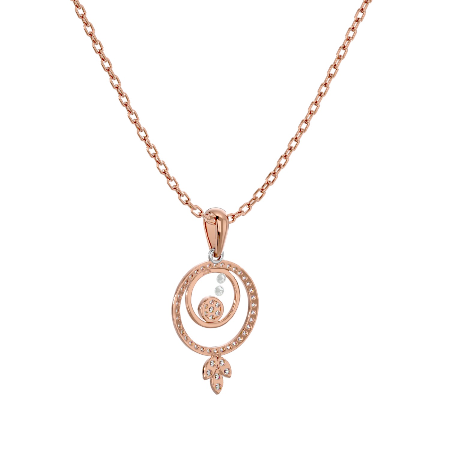 Light Minimalist Diamond Ring Earrings Pendant Set 3D print model_14