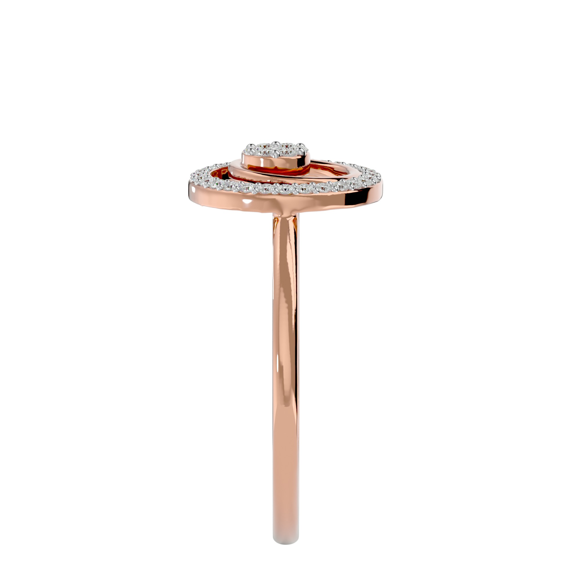 Light Minimalist Diamond Ring Earrings Pendant Set 3D print model_34