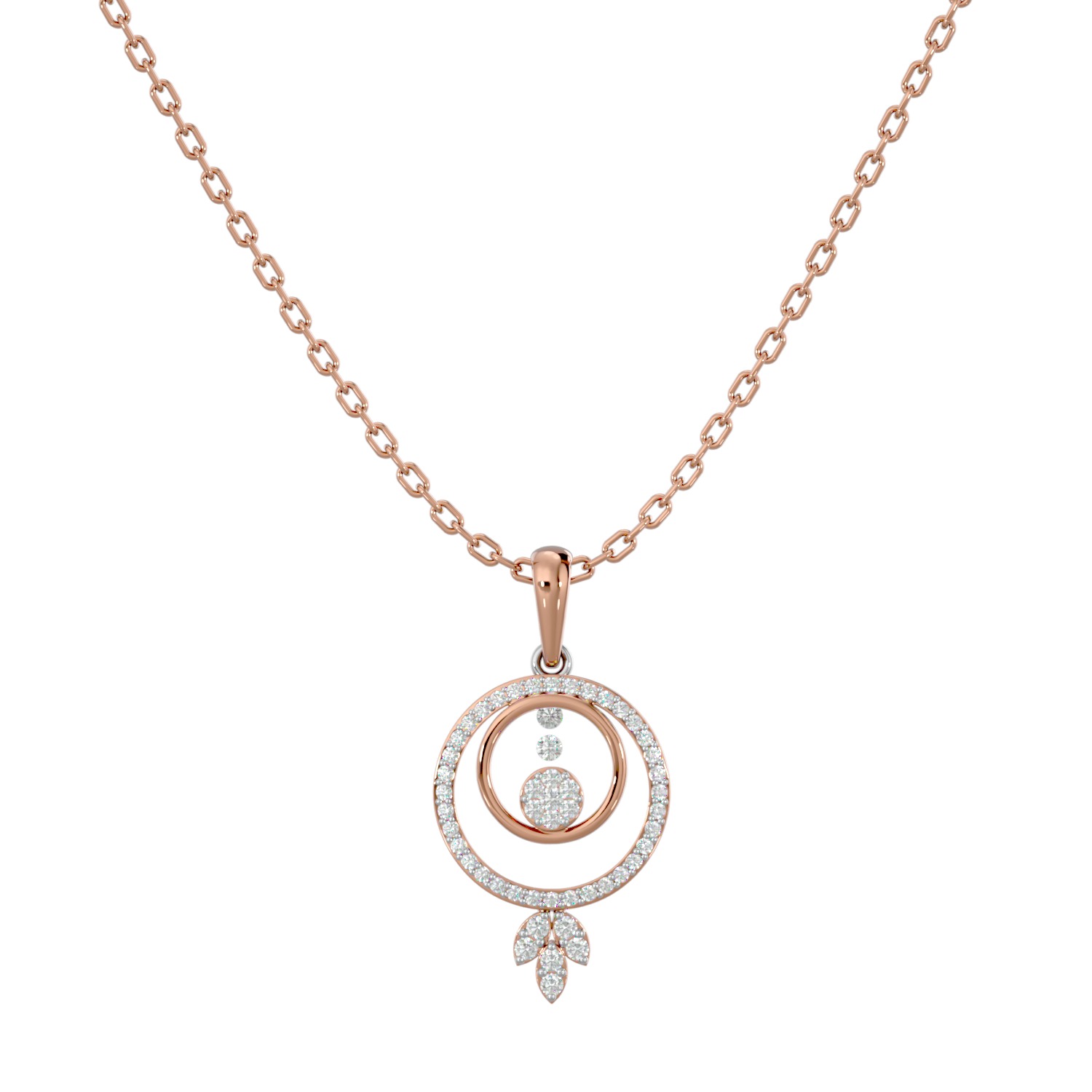 Light Minimalist Diamond Ring Earrings Pendant Set 3D print model_2