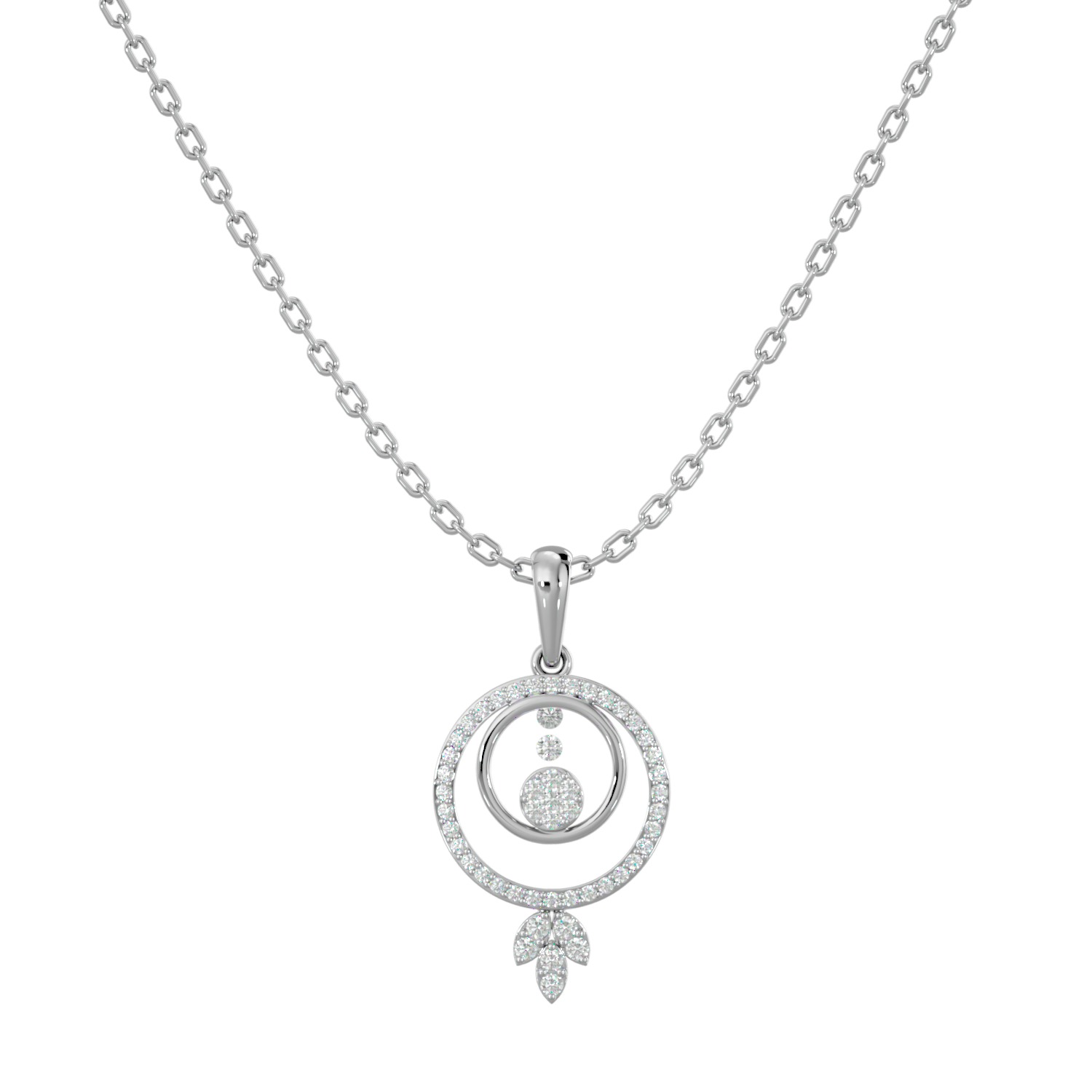 Light Minimalist Diamond Ring Earrings Pendant Set 3D print model_18