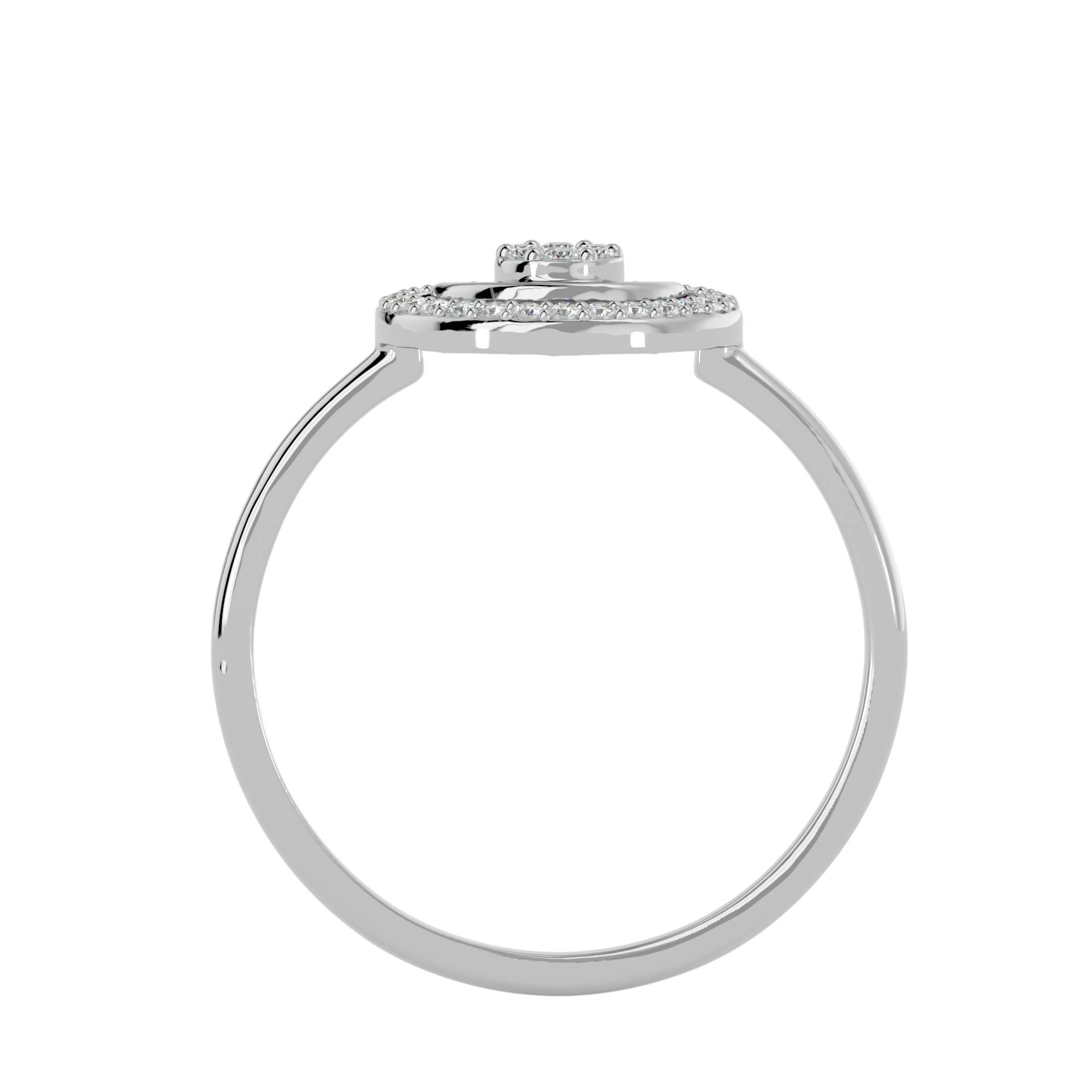 Light Minimalist Diamond Ring Earrings Pendant Set 3D print model_22