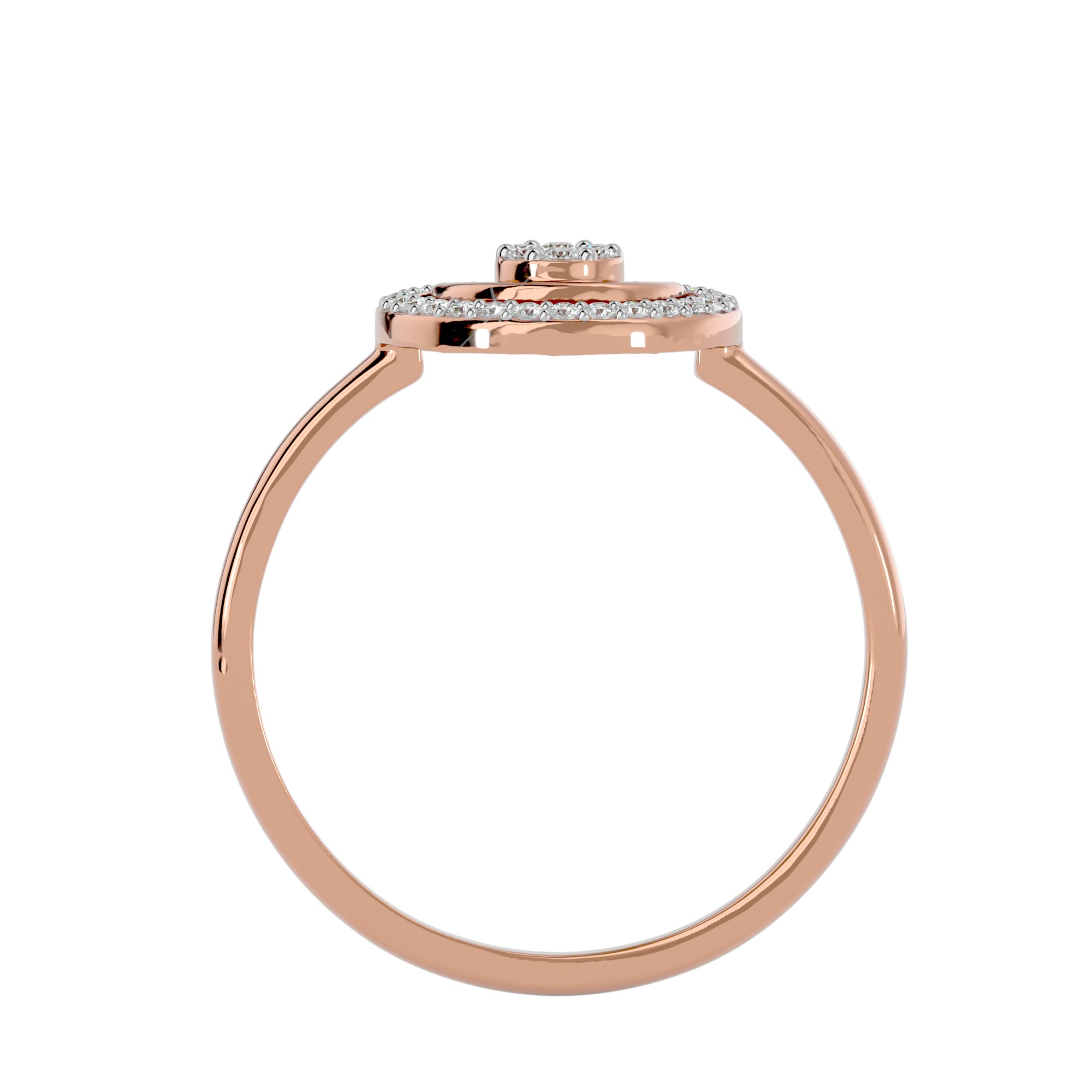 Light Minimalist Diamond Ring Earrings Pendant Set 3D print model_28