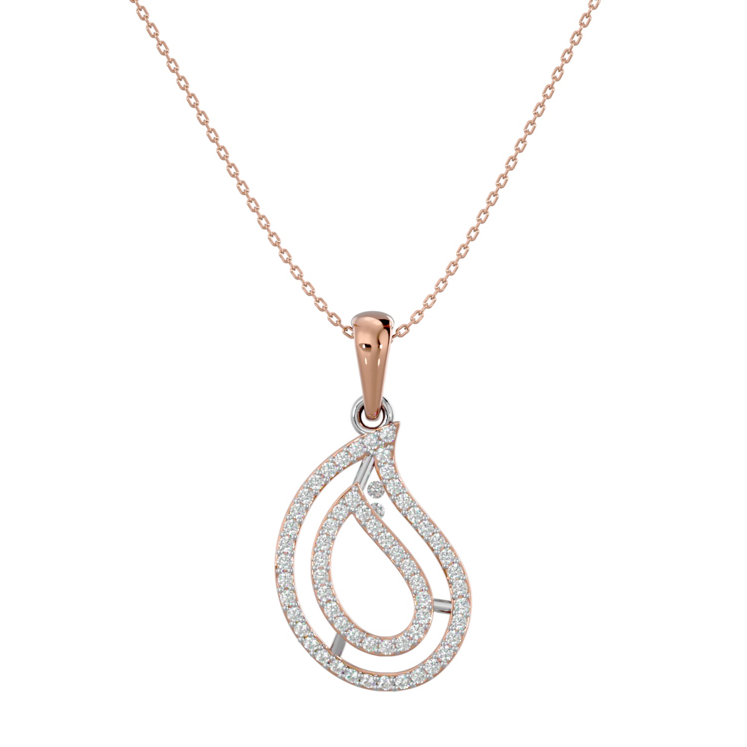 Light Minimalist Diamond Ring Earrings Pendant Set 3D print model_2