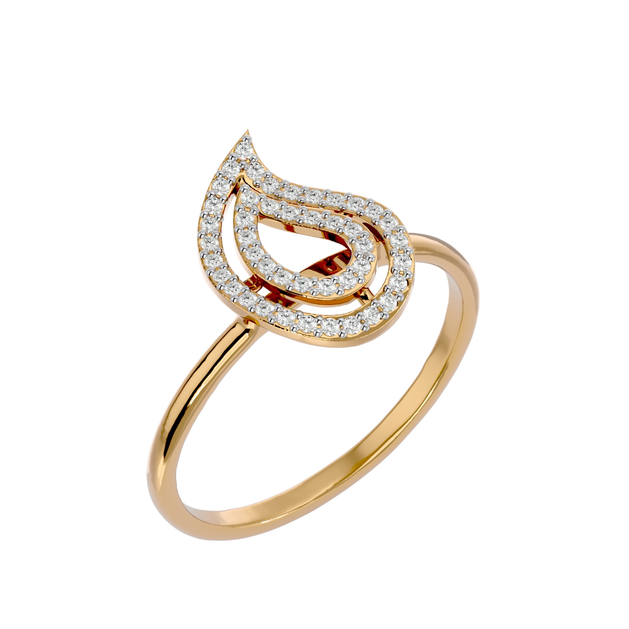 Light Minimalist Diamond Ring Earrings Pendant Set 3D print model_13