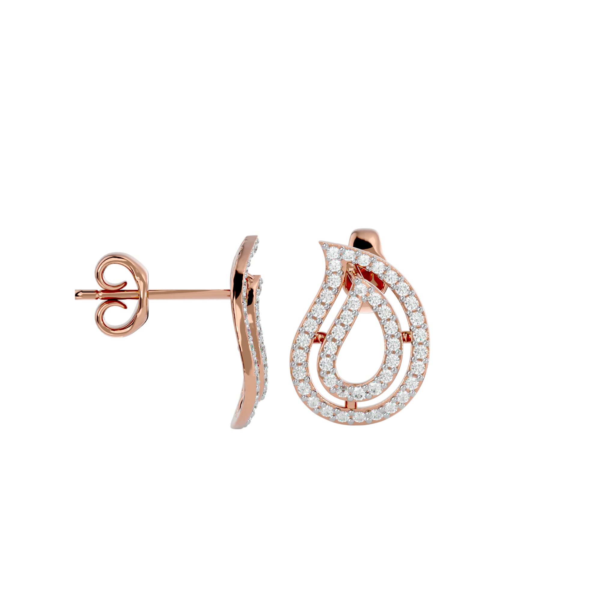 Light Minimalist Diamond Ring Earrings Pendant Set 3D print model_32