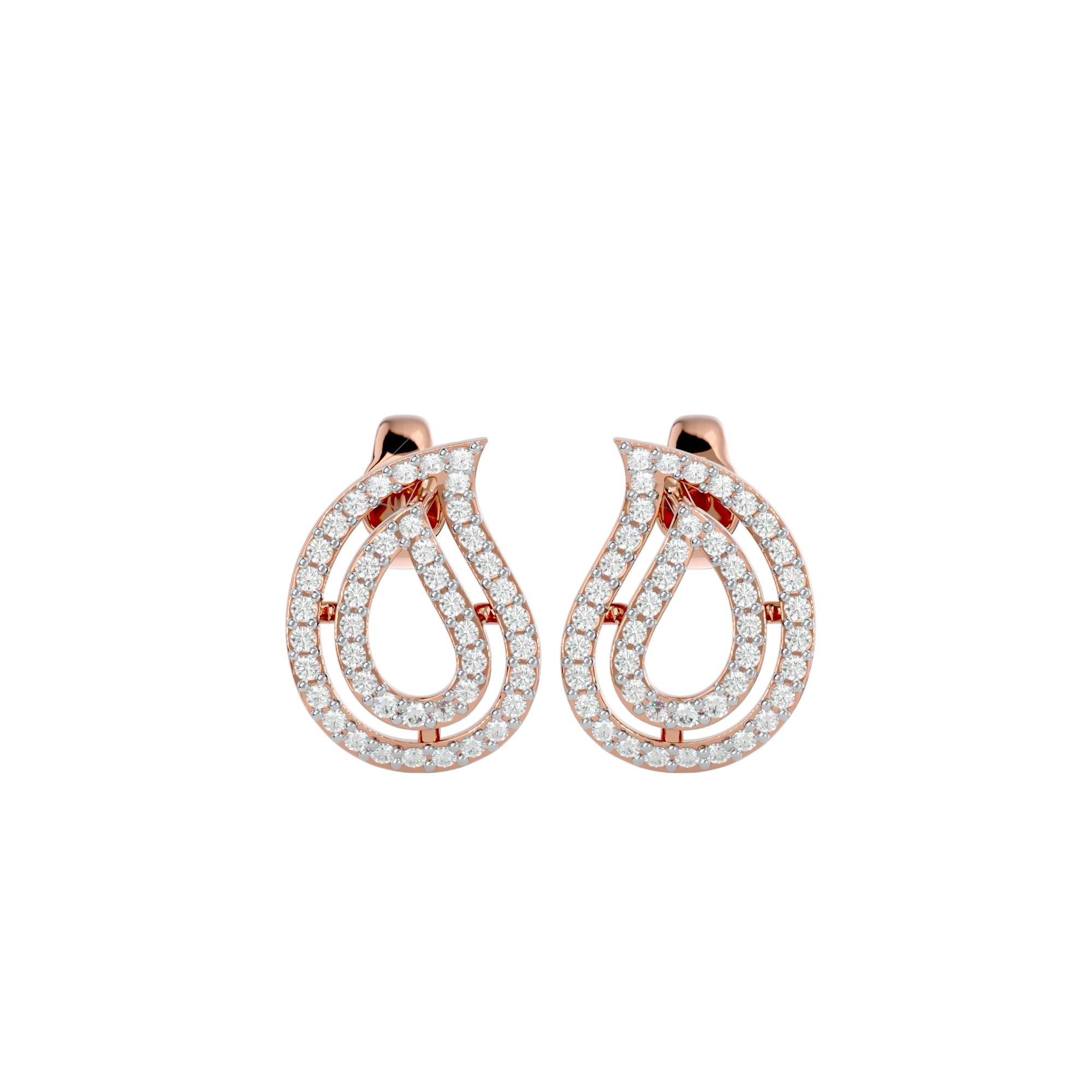 Light Minimalist Diamond Ring Earrings Pendant Set 3D print model_1