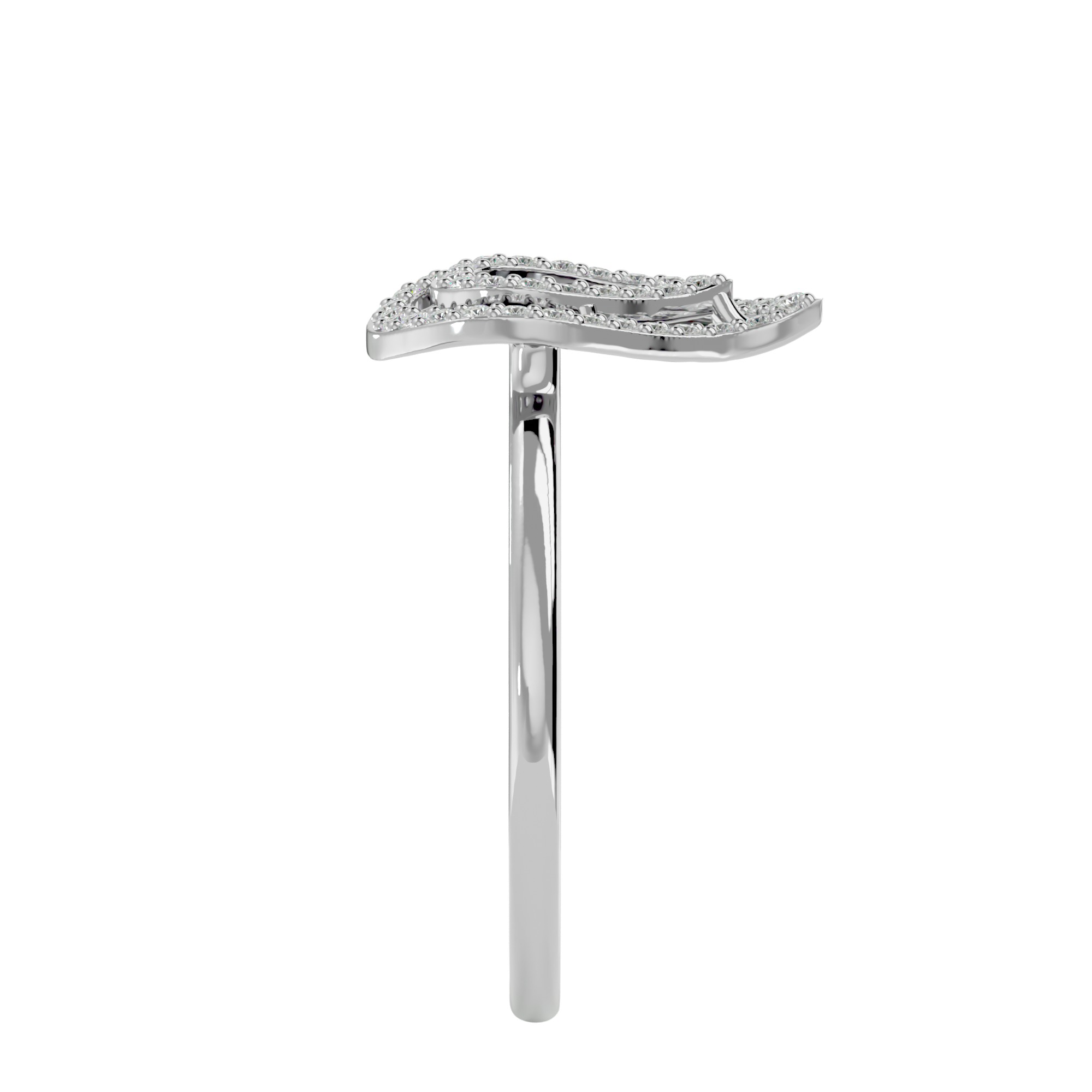 Light Minimalist Diamond Ring Earrings Pendant Set 3D print model_37