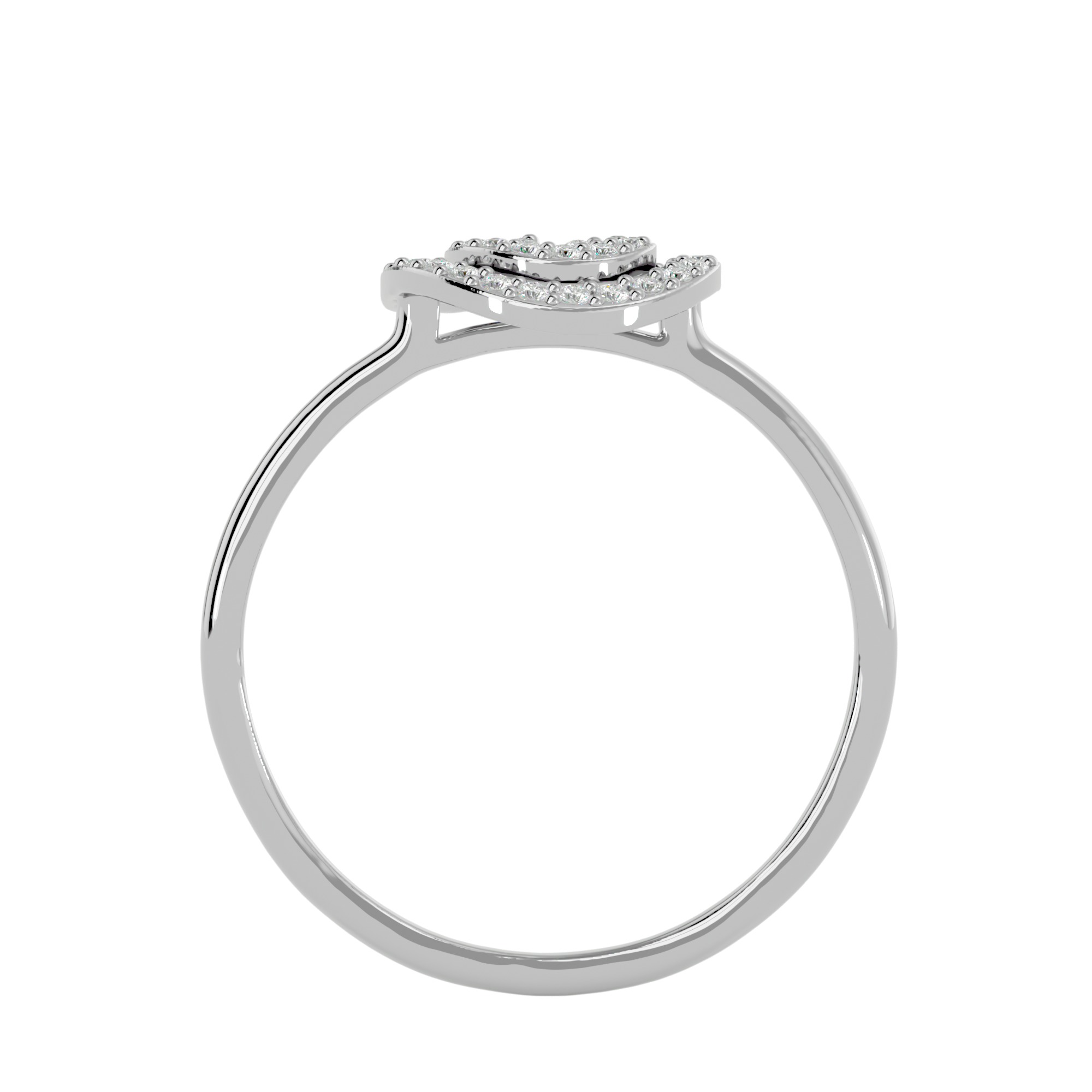 Light Minimalist Diamond Ring Earrings Pendant Set 3D print model_22