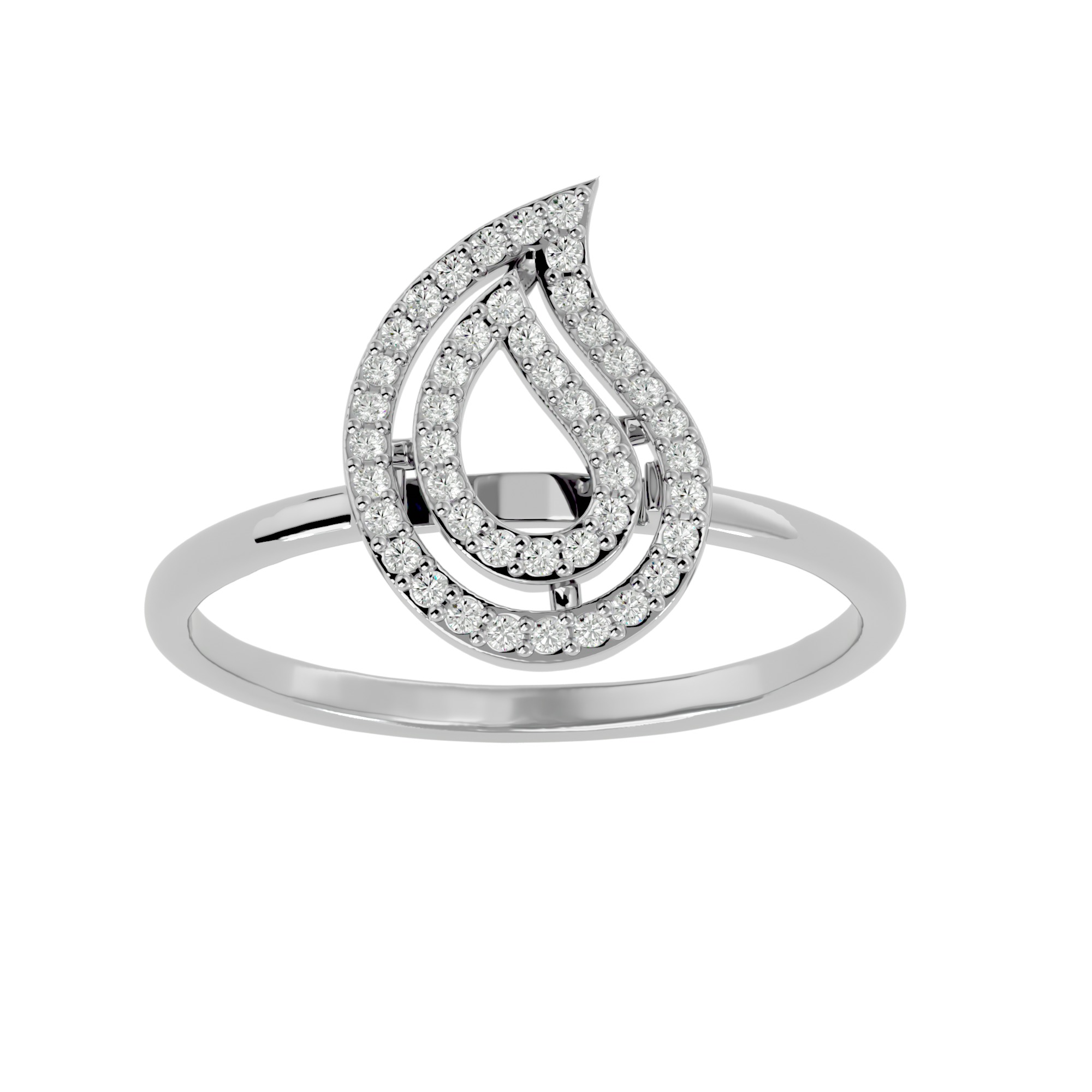 Light Minimalist Diamond Ring Earrings Pendant Set 3D print model_18