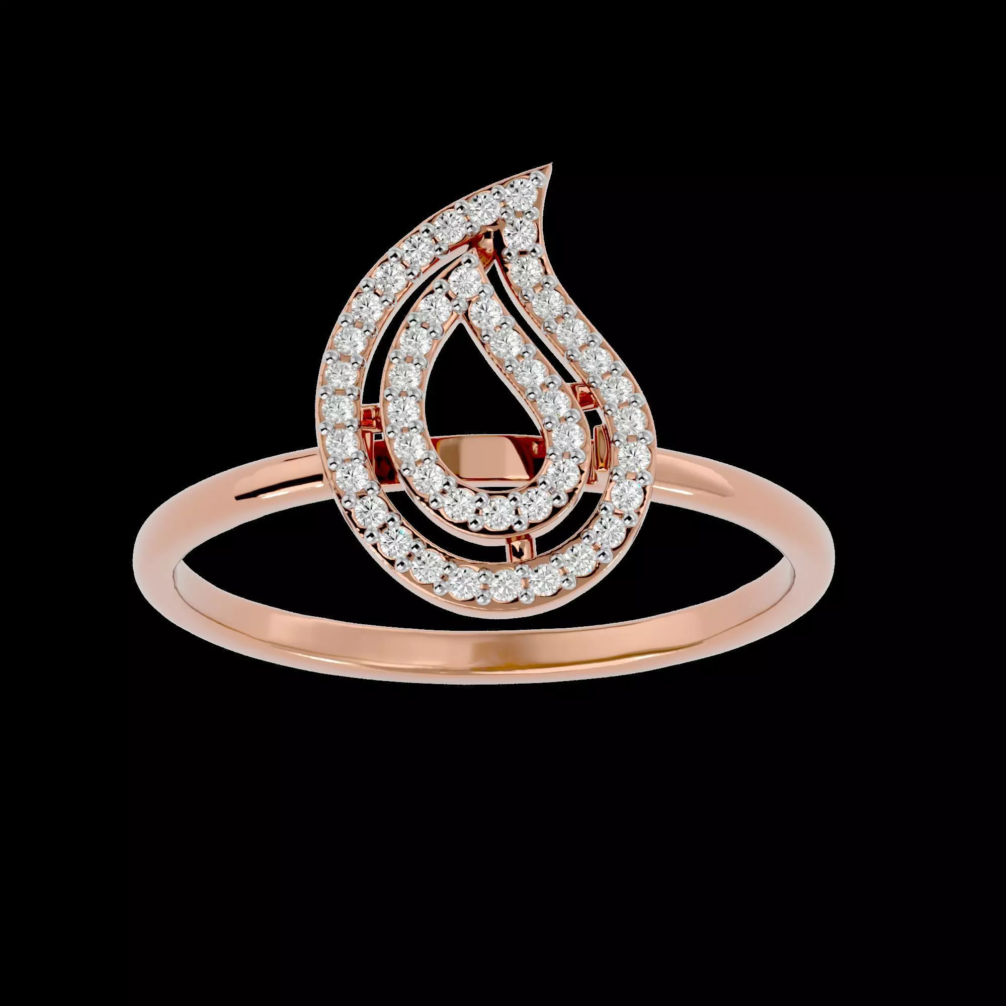 Light Minimalist Diamond Ring Earrings Pendant Set 3D print model_0