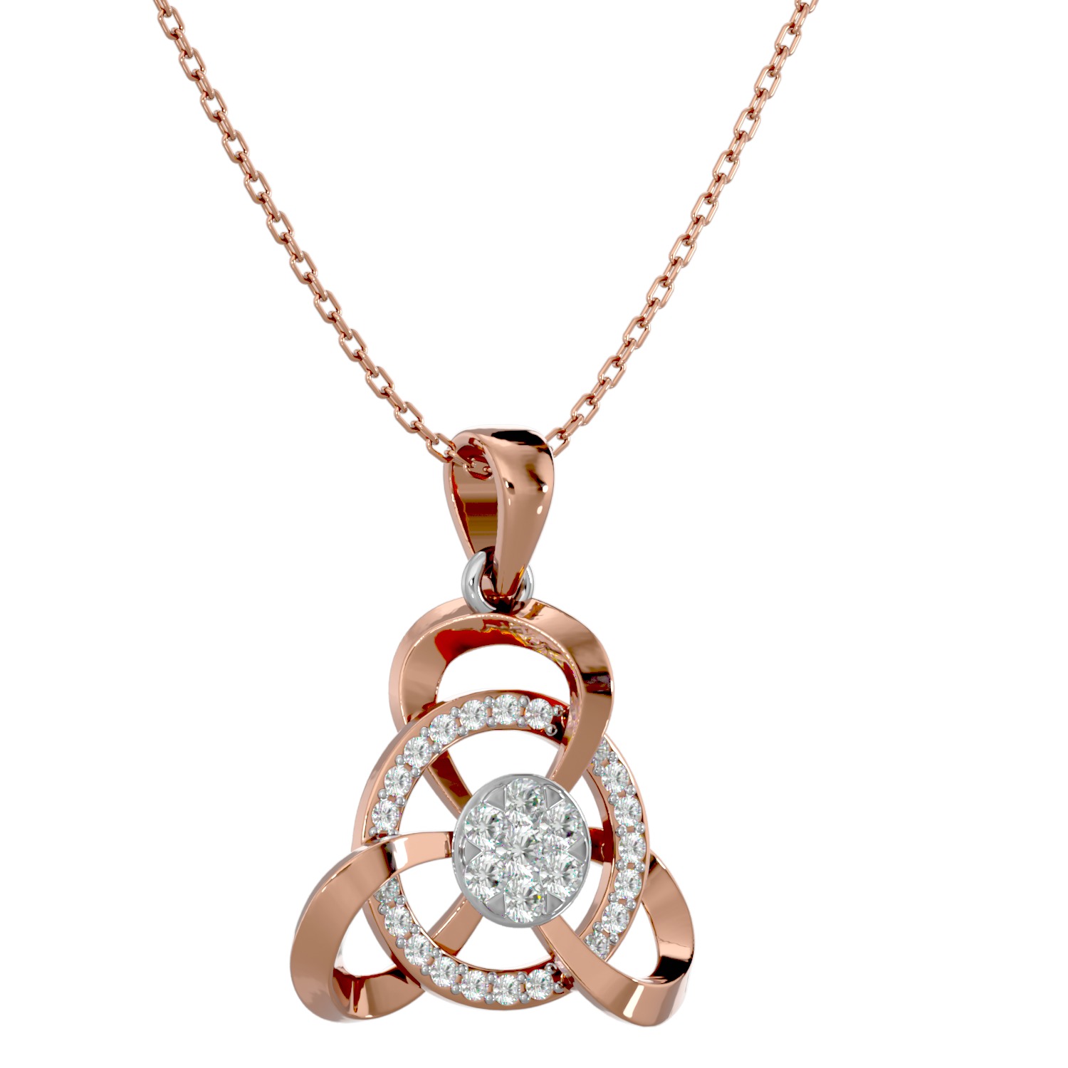 Light Minimalist Diamond Ring Earrings Pendant Set 3D print model_27