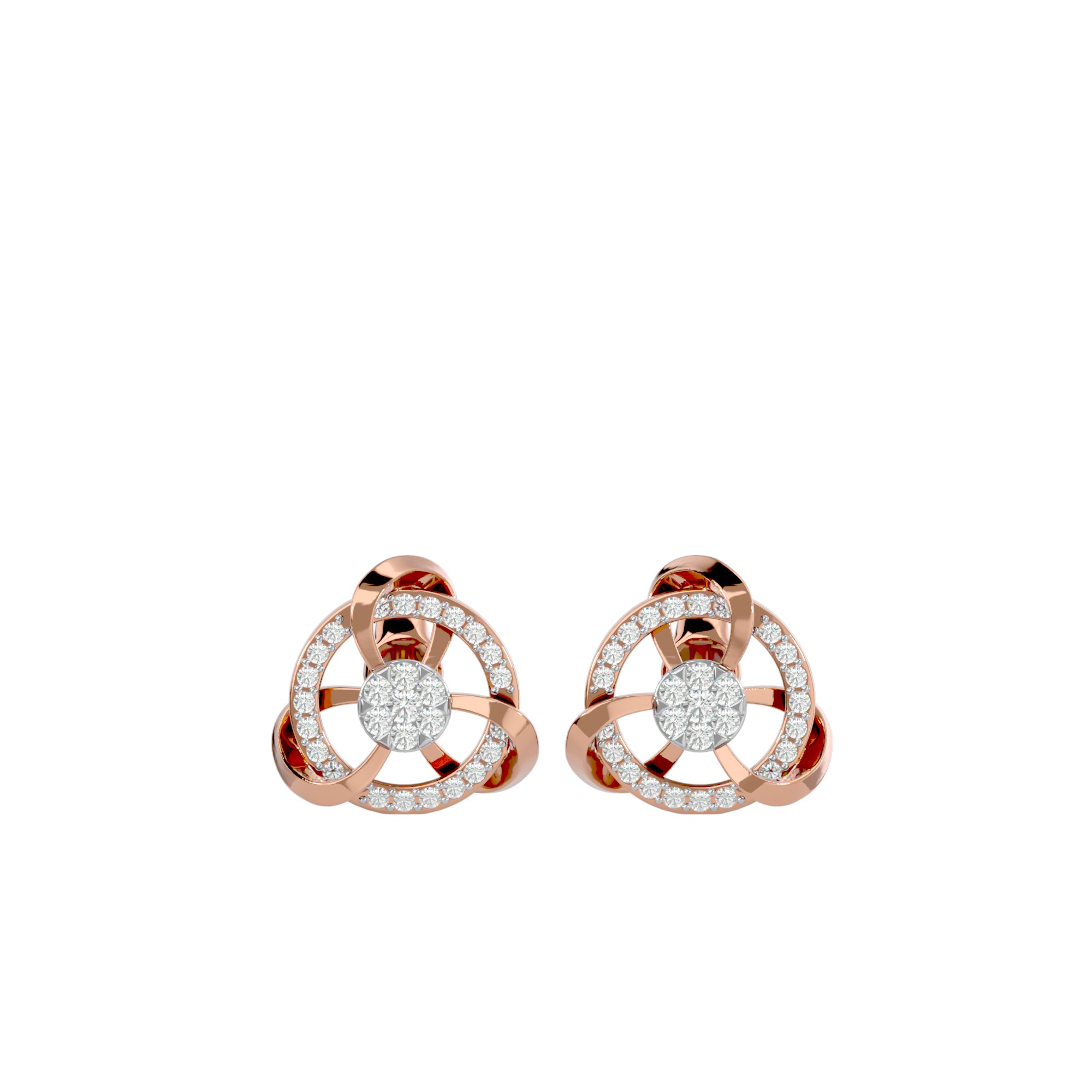 Light Minimalist Diamond Ring Earrings Pendant Set 3D print model_1