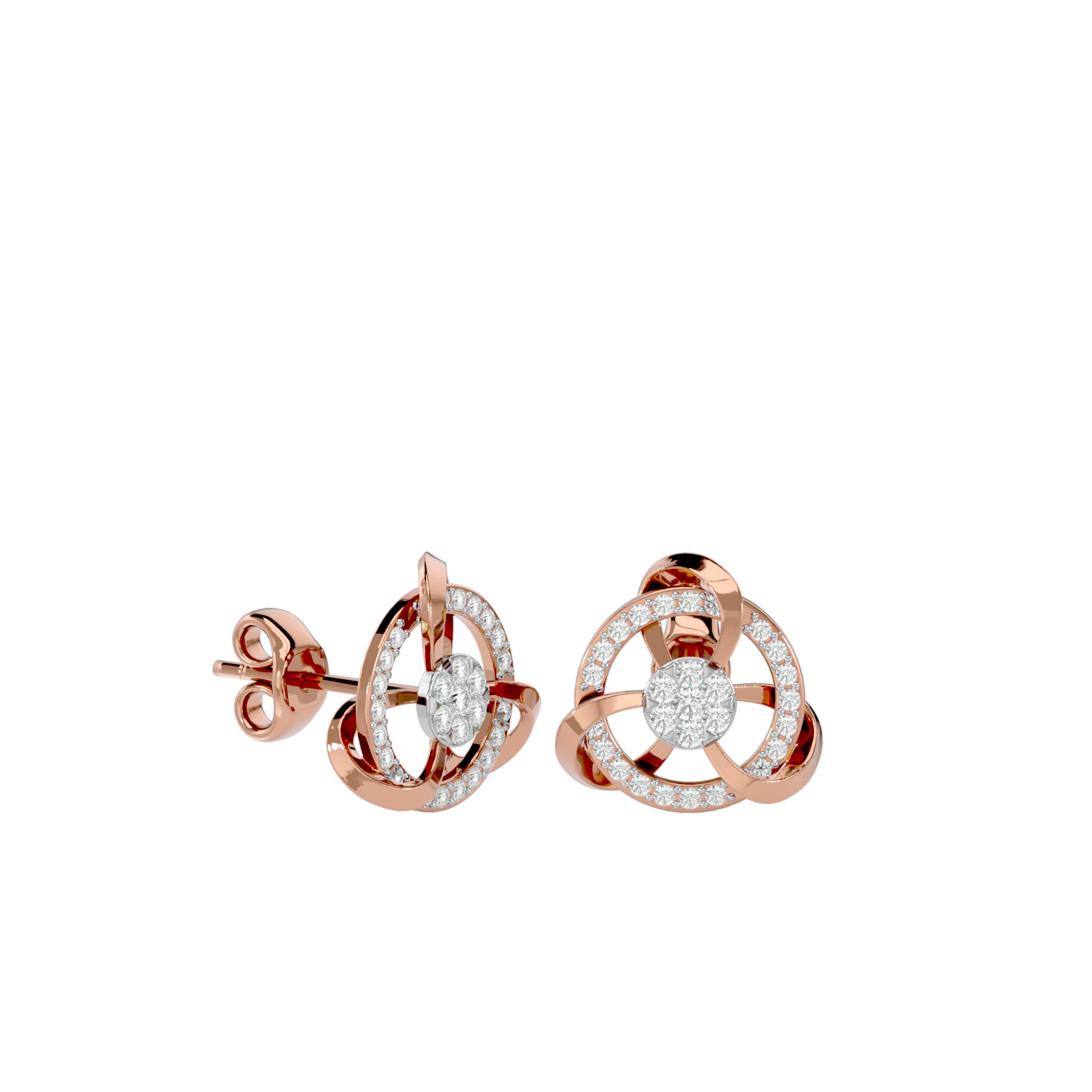 Light Minimalist Diamond Ring Earrings Pendant Set 3D print model_26