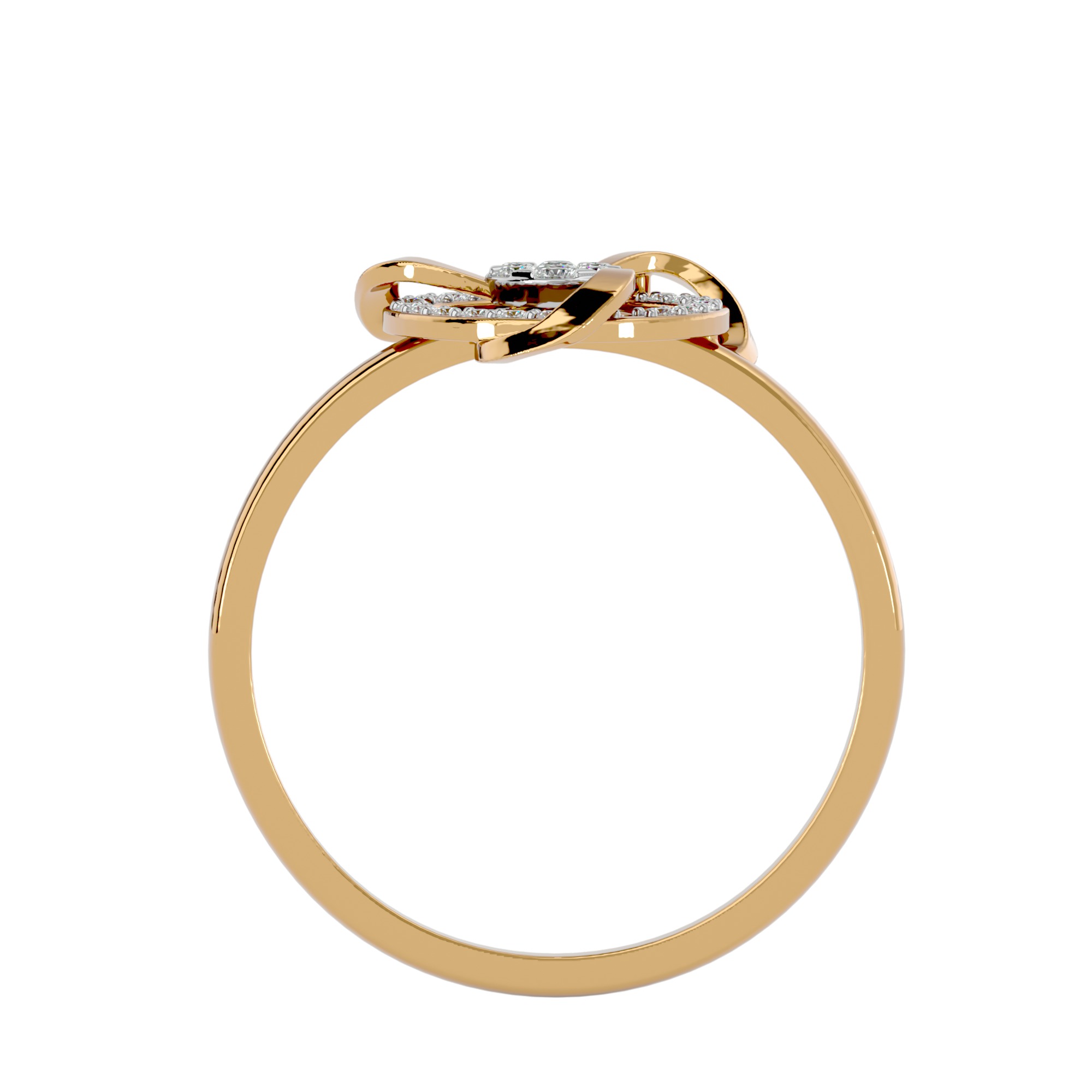 Light Minimalist Diamond Ring Earrings Pendant Set 3D print model_25