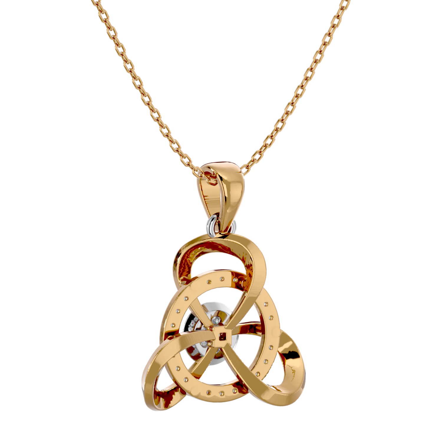 Light Minimalist Diamond Ring Earrings Pendant Set 3D print model_12