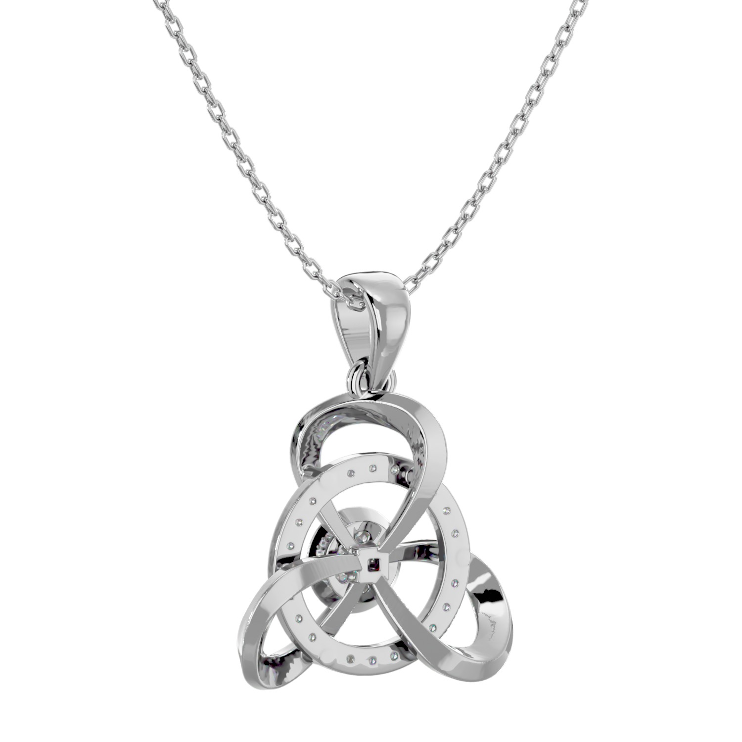 Light Minimalist Diamond Ring Earrings Pendant Set 3D print model_9