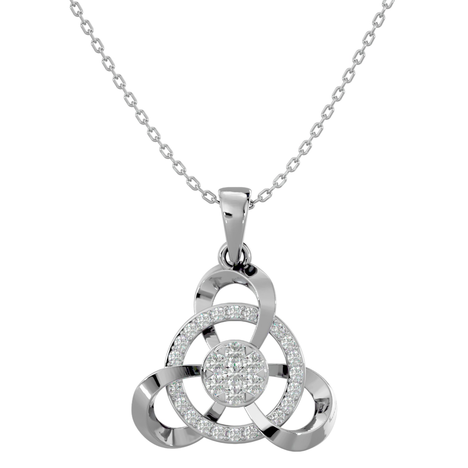 Light Minimalist Diamond Ring Earrings Pendant Set 3D print model_18