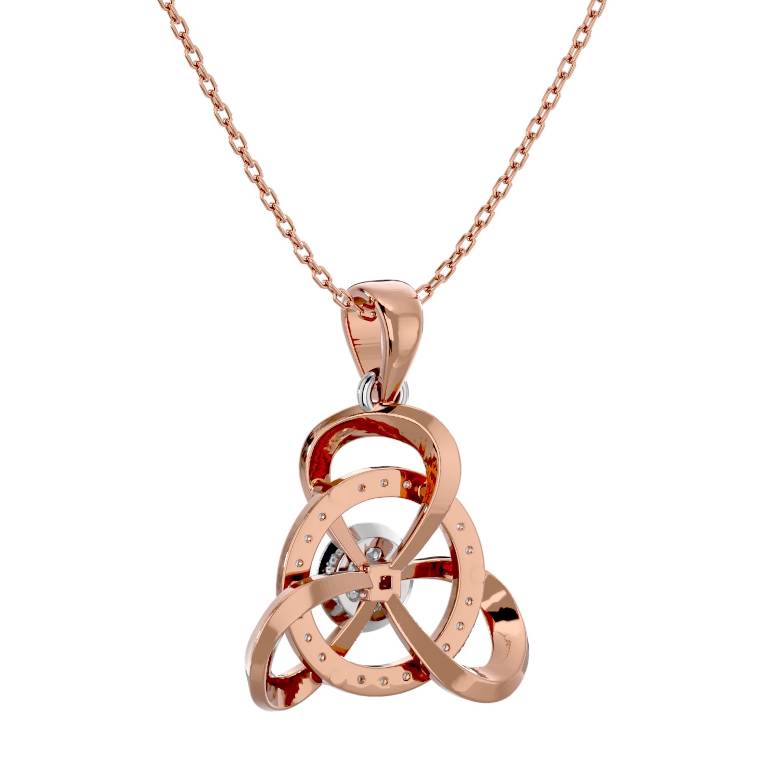 Light Minimalist Diamond Ring Earrings Pendant Set 3D print model_14