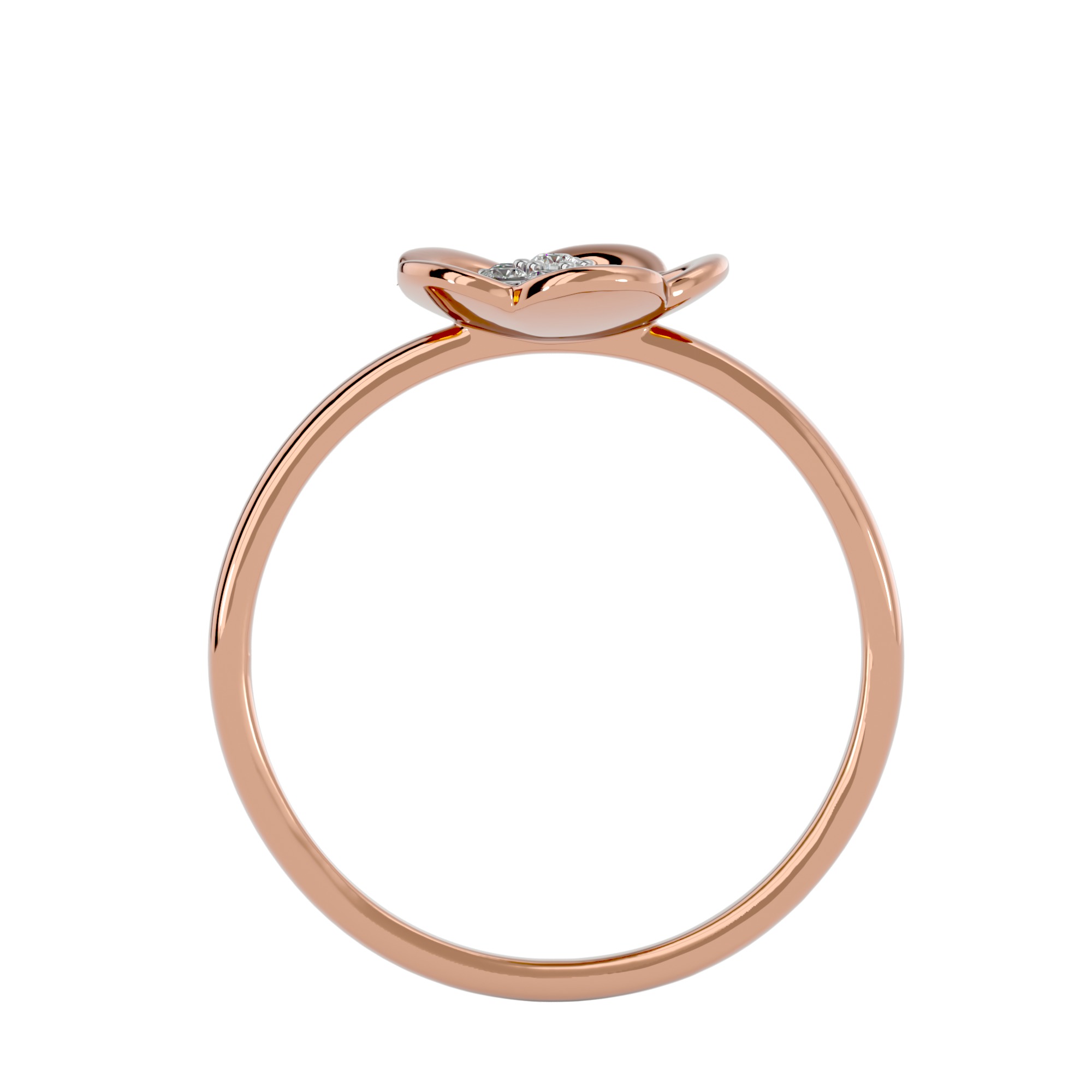 Light Minimalist Diamond Ring Earrings Pendant Set 3D print model_27