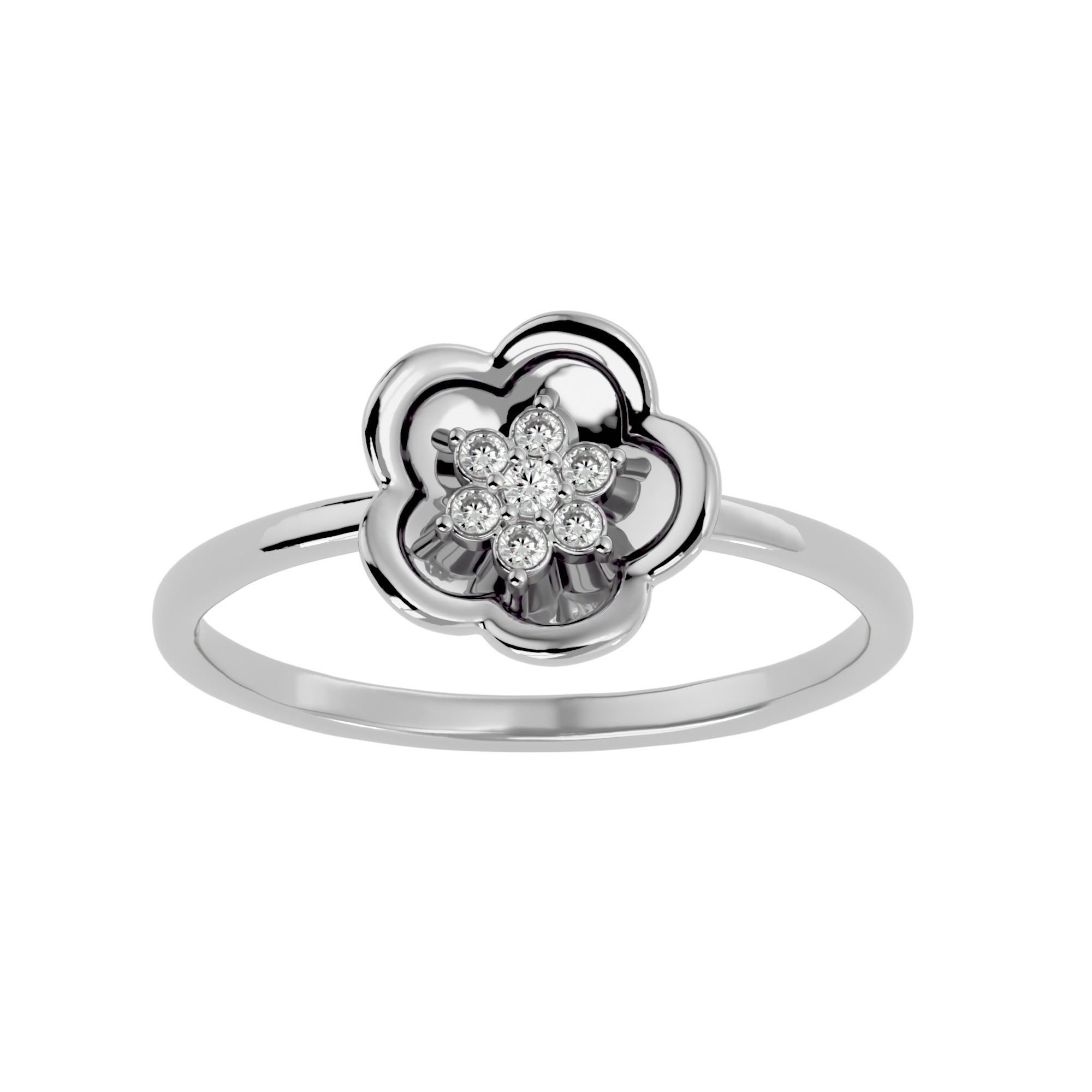 Light Minimalist Diamond Ring Earrings Pendant Set 3D print model_18