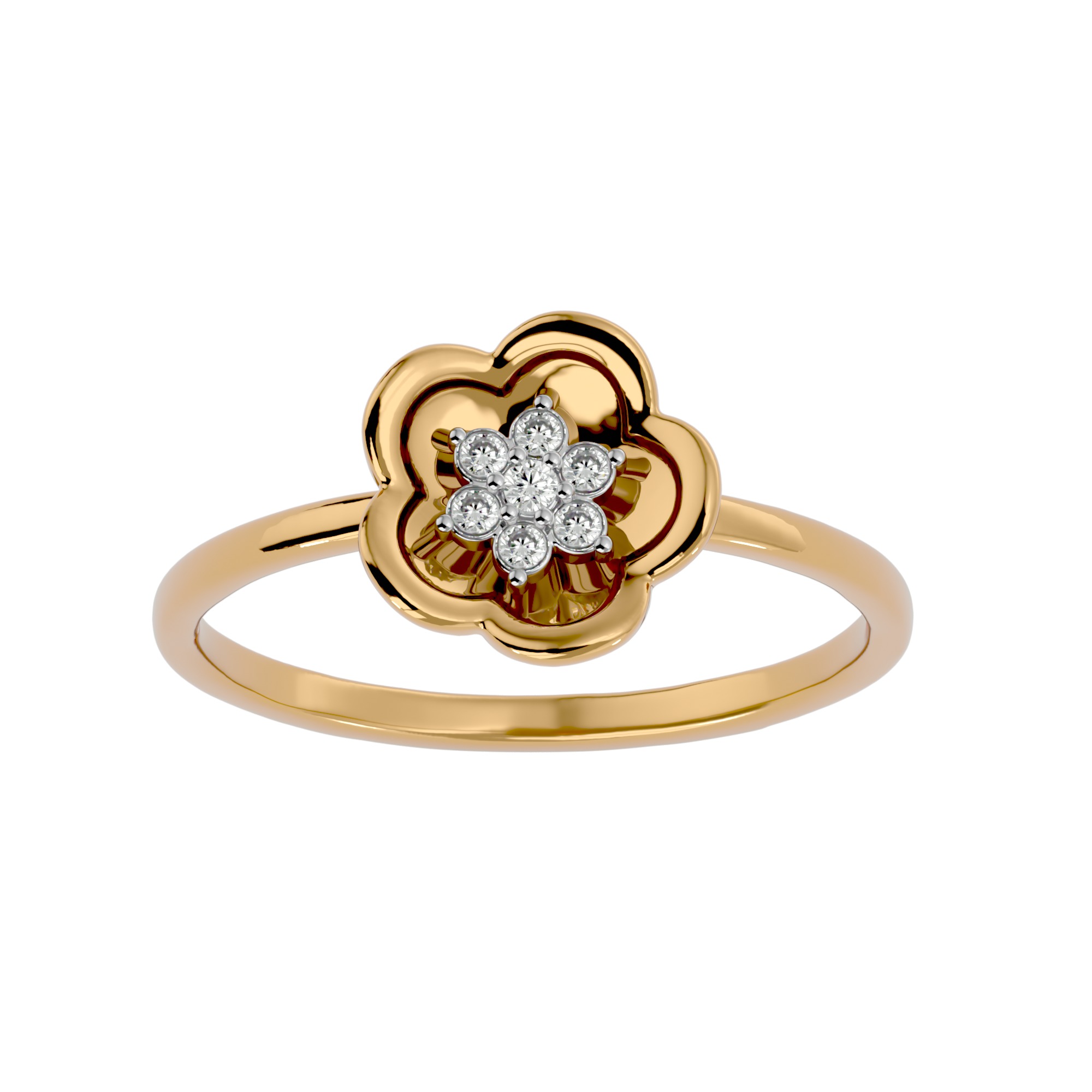 Light Minimalist Diamond Ring Earrings Pendant Set 3D print model_6